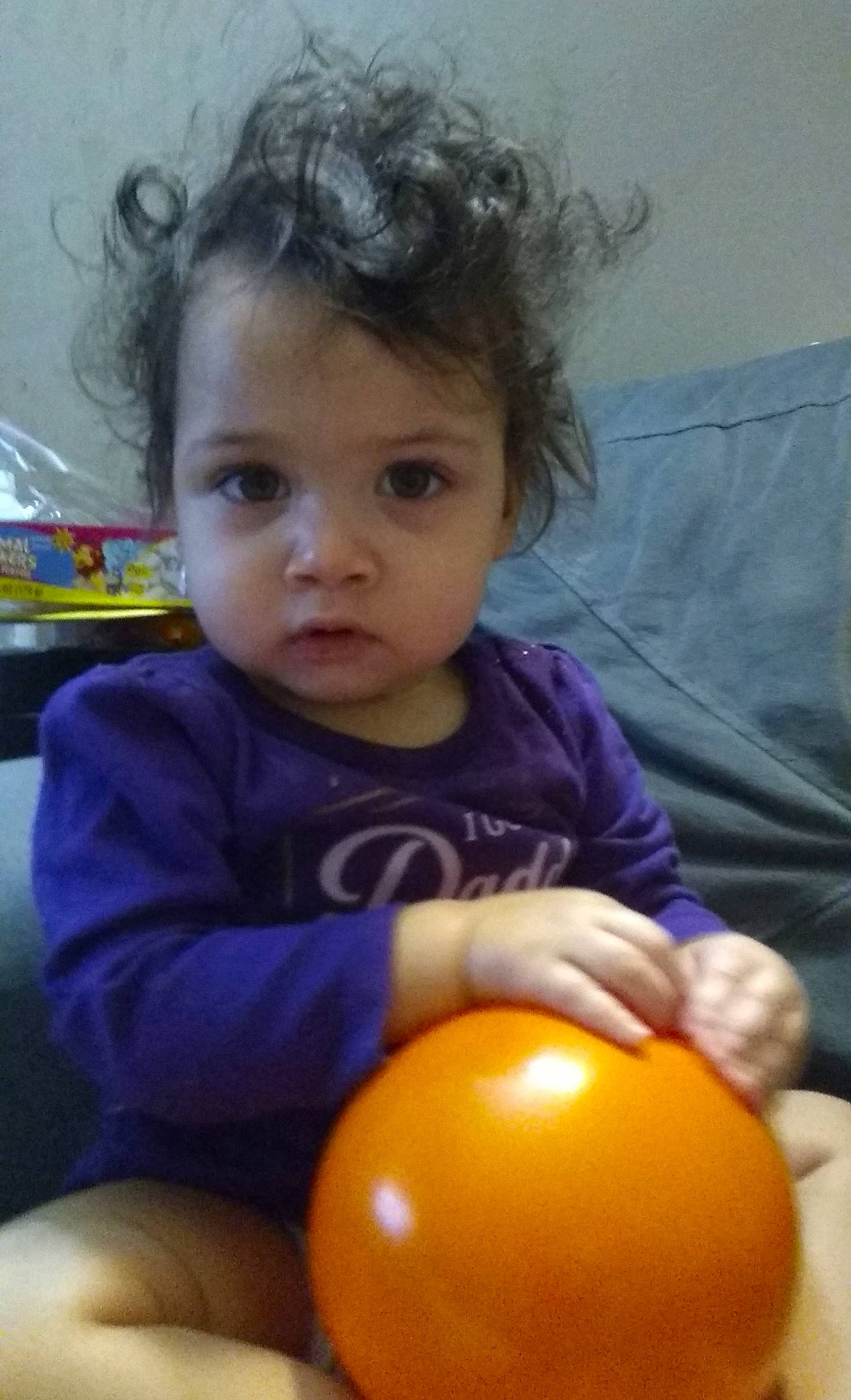 Leveah joined the competition — help win amazing prizes! arm, baby, ball, beauty, cheek, chin, facial_expression, finger, fun, iris, nose, organ, person, photograph, plant, skin, snapshot, sports_equipment, standing, thigh