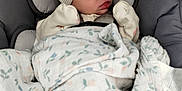 Maddie joined the competition — help win amazing prizes! baby, blanket, car_seat, child, clothing, cozy, cute, fabric, hat, headwear, indoors, infant, newborn, peaceful, person, resting, sleeping, small, soft, wrapped