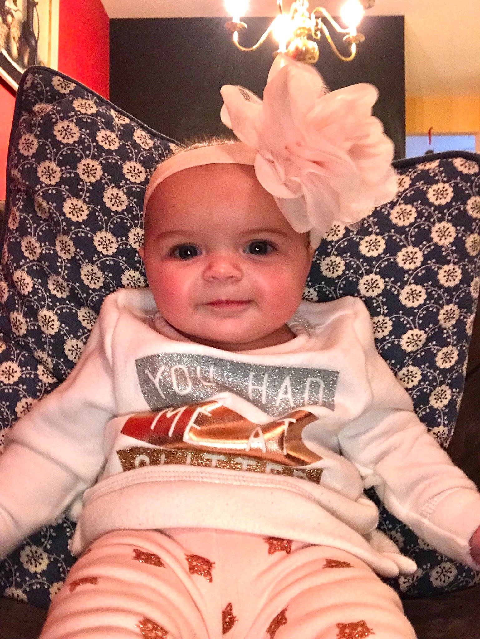 Finnley Rose is registered to the contest to win money with this photo: child, day, ear, fashion_accessory, girl, hair_accessory, headband, headgear, headpiece, infant, person, pink, product, smile, toddler