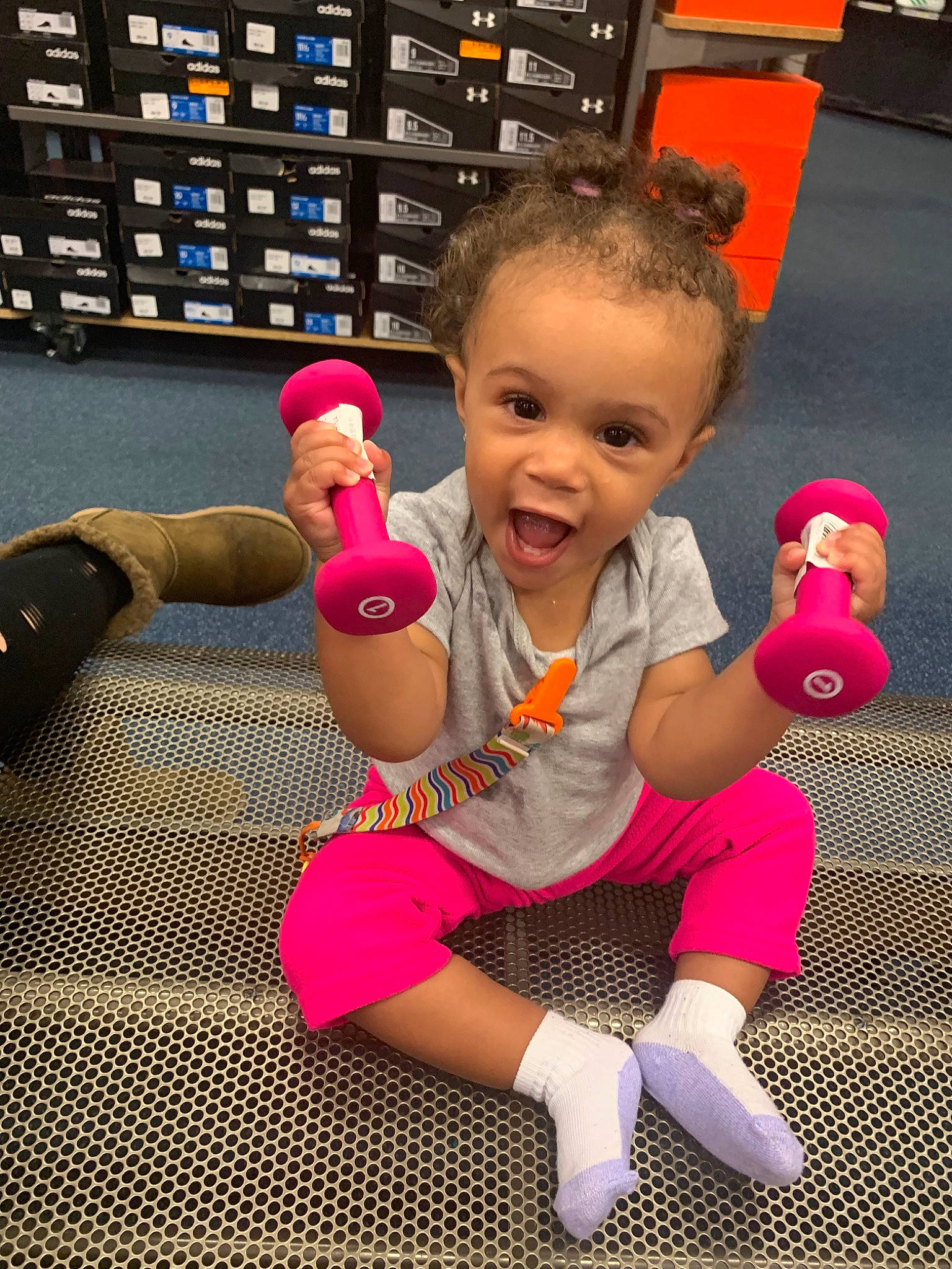 Zhane joined the competition — help win amazing prizes! arm, baby, boxing_glove, child, fun, leg, magenta, nose, person, pink, play, product, shoe, skin, toddler