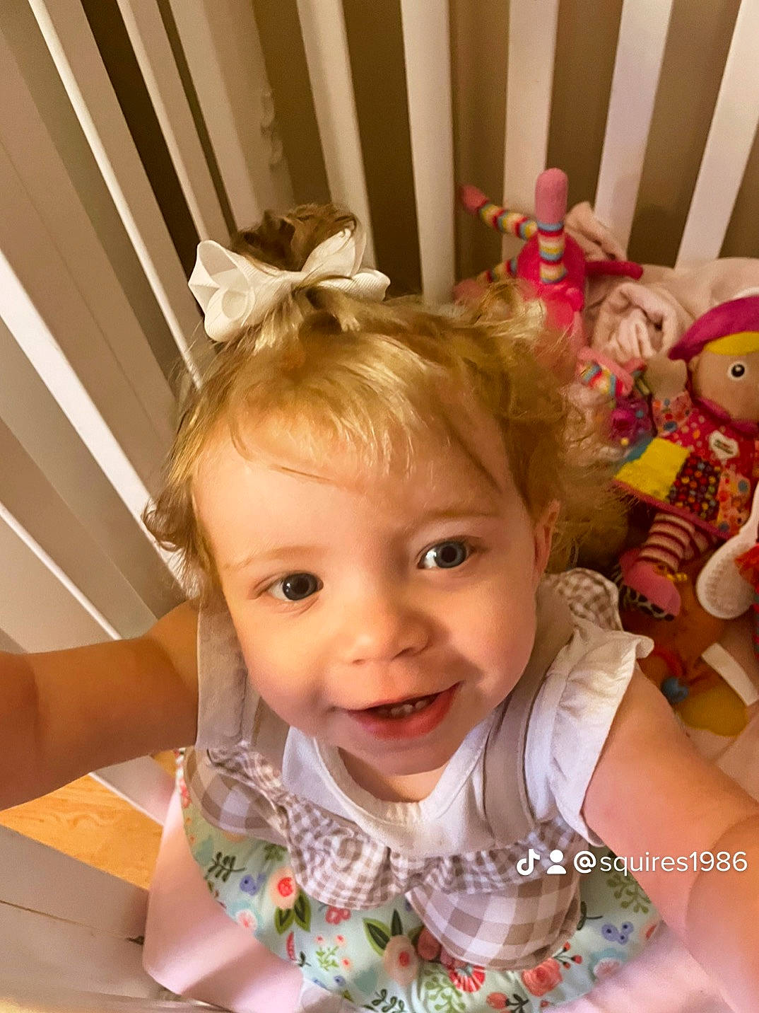 Maddison joined the competition — help win amazing prizes! baby, baby_toddler_clothing, cheek, child, costume_hat, event, eyelash, fun, happy, headband, headgear, headpiece, iris, person, pink, room, skin, sleeve, smile, t_shirt