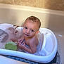 Connor joined the competition — help win amazing prizes! baby, bathing, bathtub, face, head, person, photography, portrait, tub