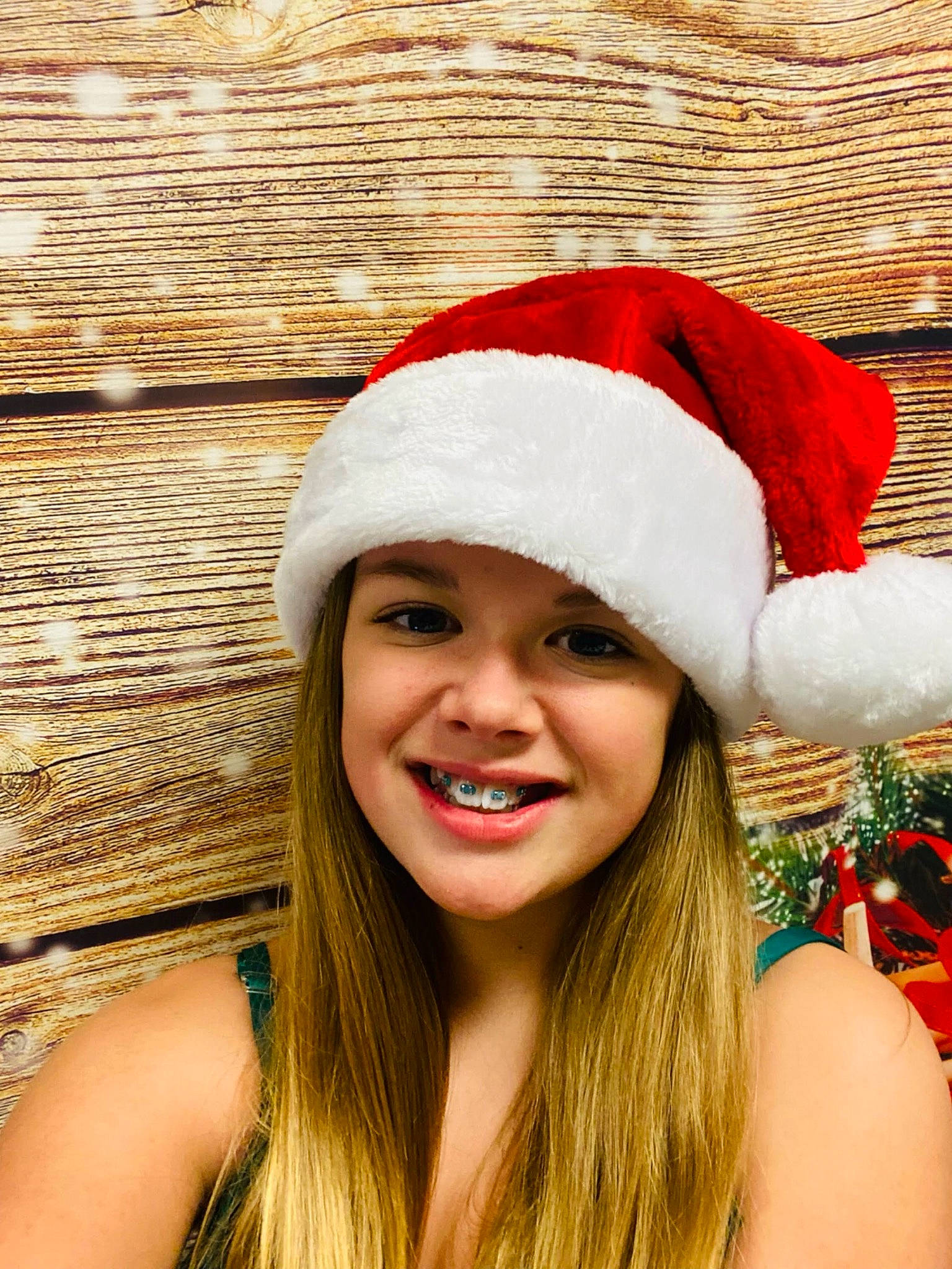 Carleigh joined the competition — help win amazing prizes! cap, child, christmas, costume_hat, event, eye, facial_expression, fun, fur, grass, happy, hat, headgear, headwear, holiday, joy, lip, people_in_nature, person, recreation