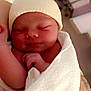 Lorenzo participe au concours pour gagner de l'argent avec cette photo : newborn, baby, sleeping, hat, blanket, wrapped, infant, peaceful, soft, cute, indoors, closeup, person, skin, hand, face, cozy, resting, newborn_hat, newborn_blanket
