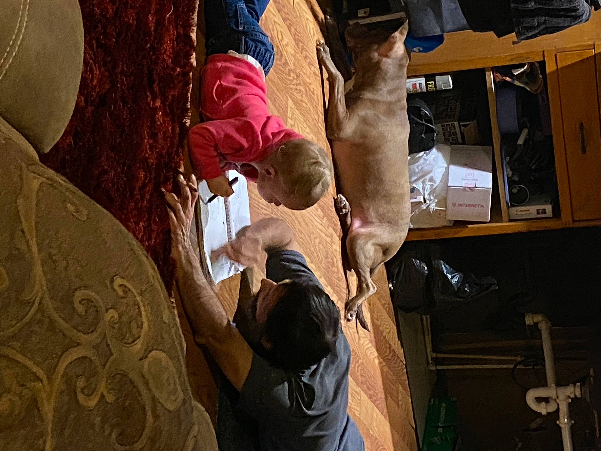 Elizabeth is registered to the contest to win money with this photo: adventure, bag, fish, flesh, fun, hat, human_leg, landscape, luggage_and_bags, person, recreation, room, shorts, sitting, tints_and_shades, tree, under_exposed, visual_arts, wood