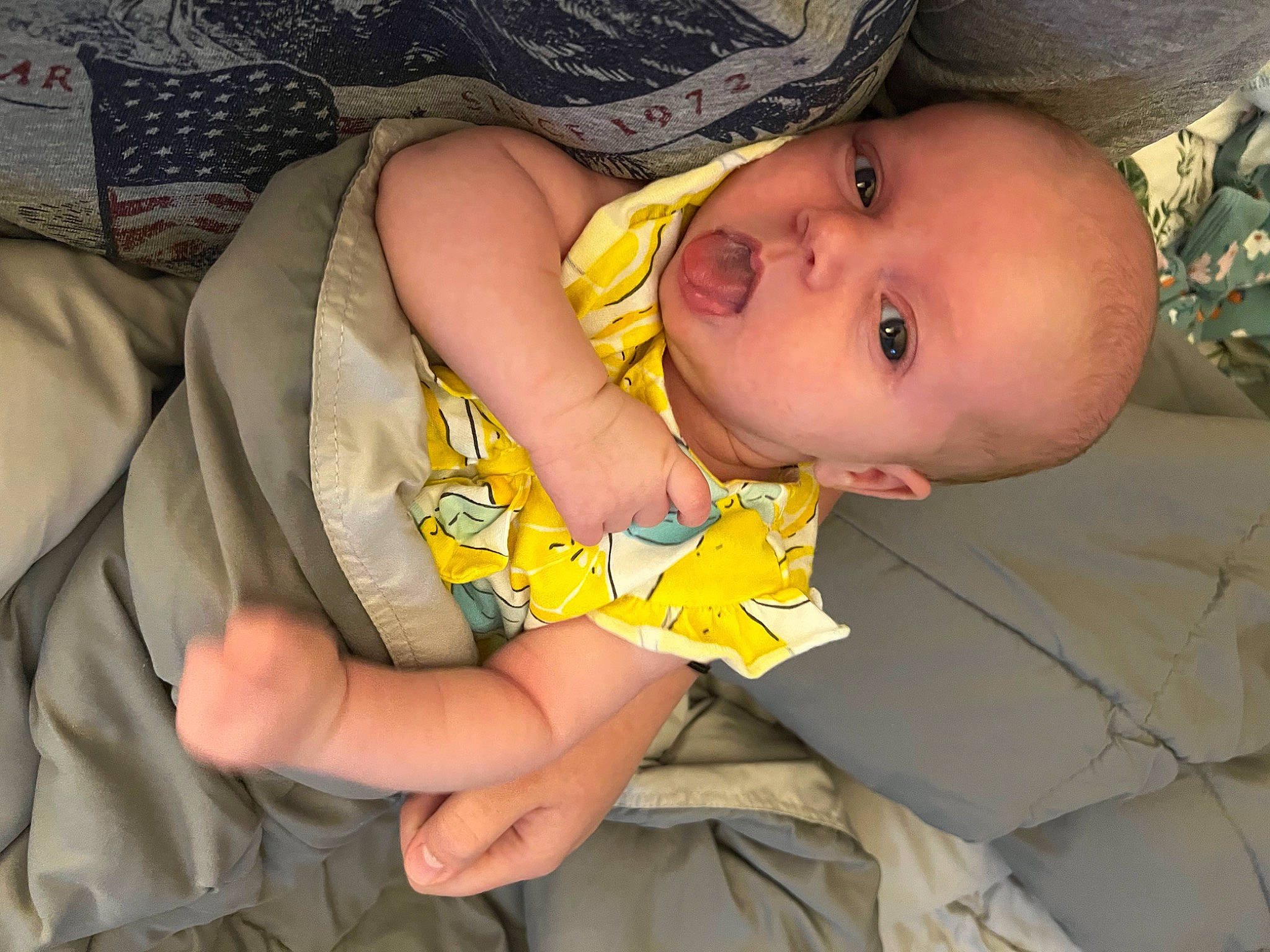 Baylor joined the competition — help win amazing prizes! baby, baby_products, baby_toddler_clothing, cheek, child, comfort, eye, eyebrow, finger, gesture, hand, human_body, iris, lip, mammal, mouth, nail, nose, person, skin