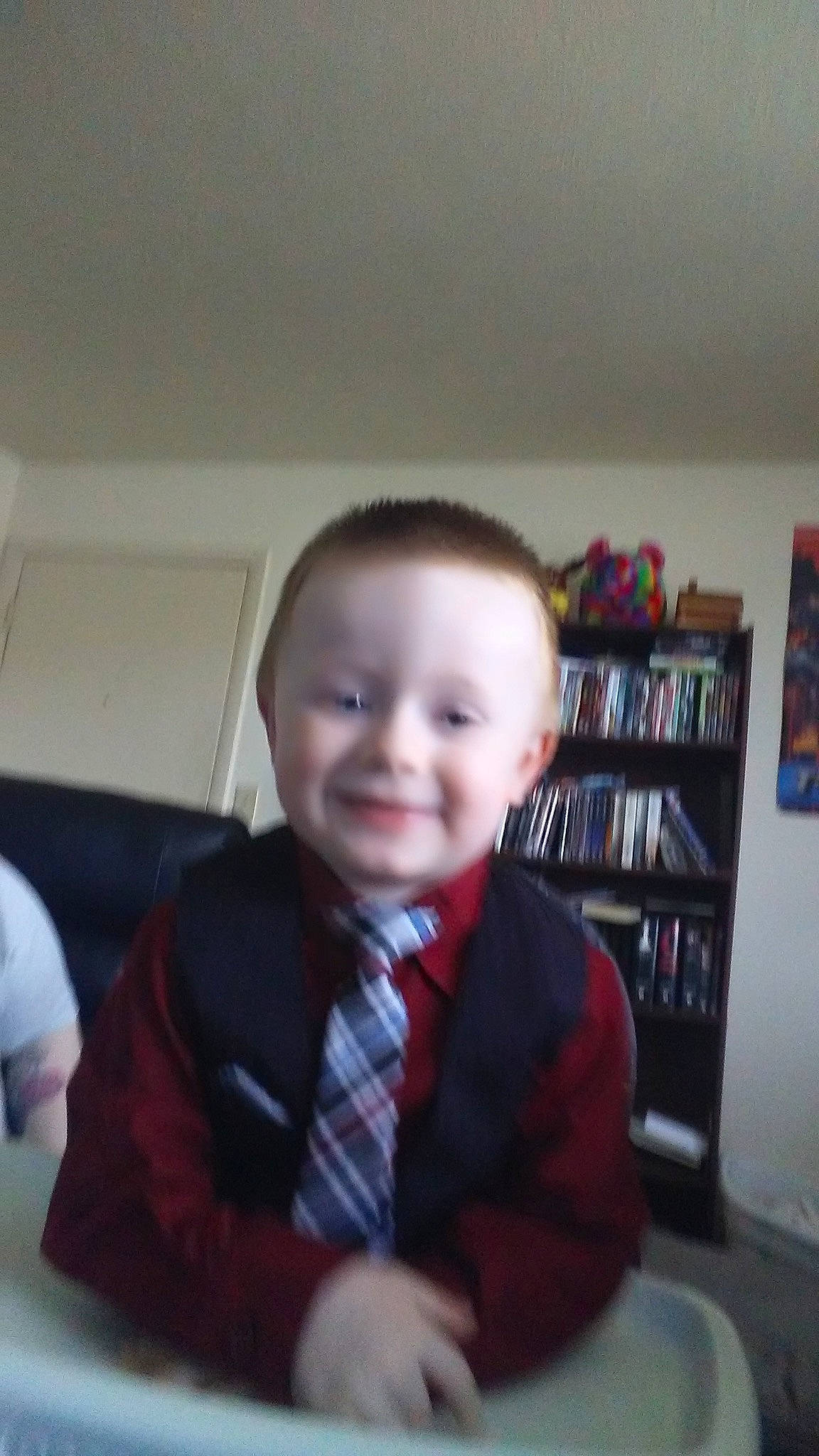 Kristopher joined the competition — help win amazing prizes! baby, cheek, child, chin, cool, ear, face, fun, head, joy, mouth, nose, person, sitting, smile, toddler