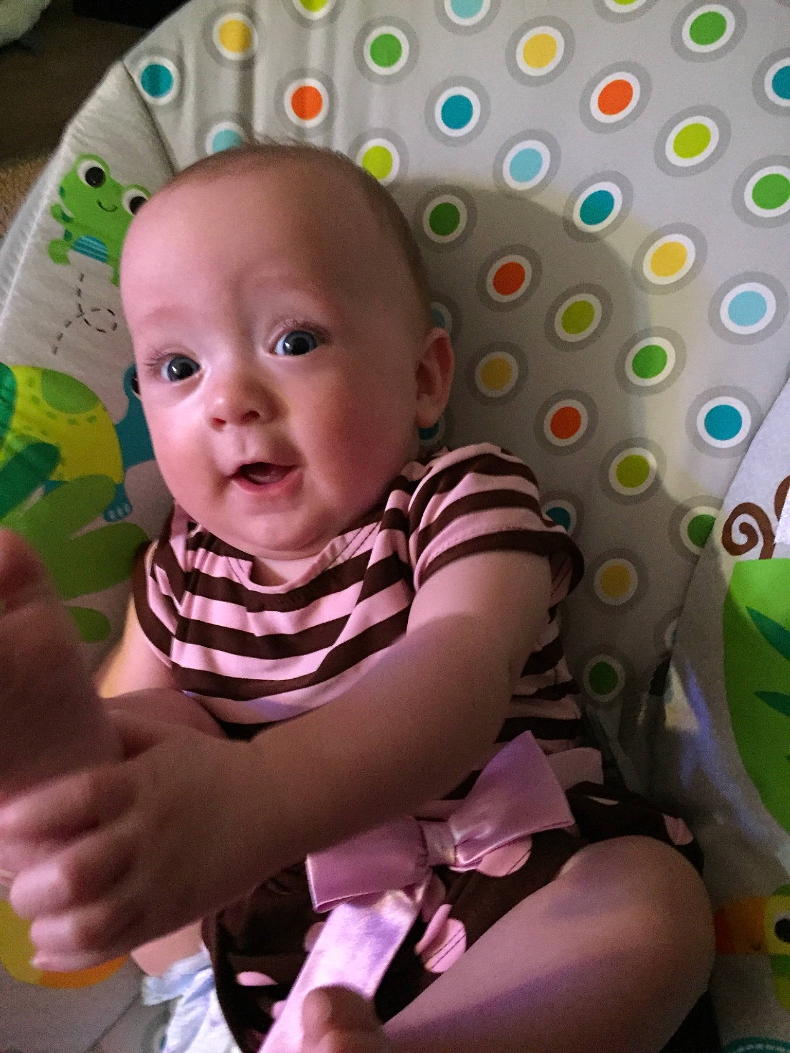 Isabella is registered to the contest to win money with this photo: baby, baby_products, baby_toddler_clothing, child, eye, person, product, skin, toddler