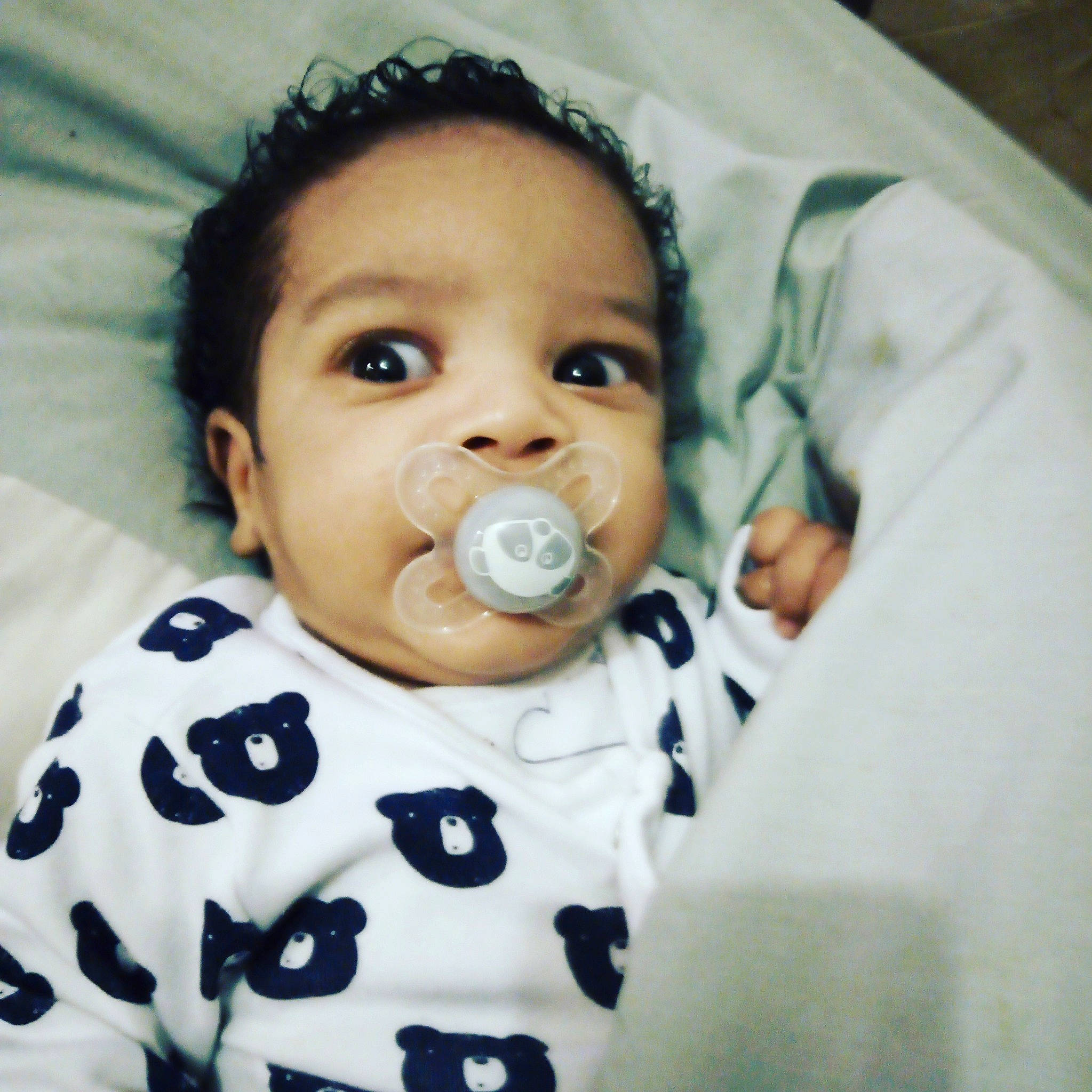 Donte is registered to the contest to win money with this photo: cheek, child, eye, face, fun, girl, head, infant, mouth, nose, person, product, skin, smile, toddler