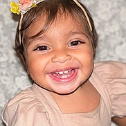 Kenzlyn joined the competition — help win amazing prizes! toddler, smiling, child, face, headband, flower, happy, cute, portrait, baby, clothing, dress, skin, eyes, hair, indoor, person, young, closeup, childhood