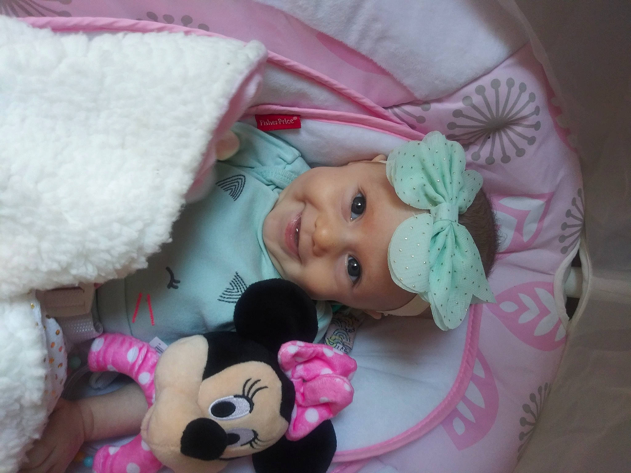 Lilah joined the competition — help win amazing prizes! baby, baby_toys, cheek, child, doll, head, headwear, joy, person, pink, plush, room, skin, stuffed_toy, toddler, toy