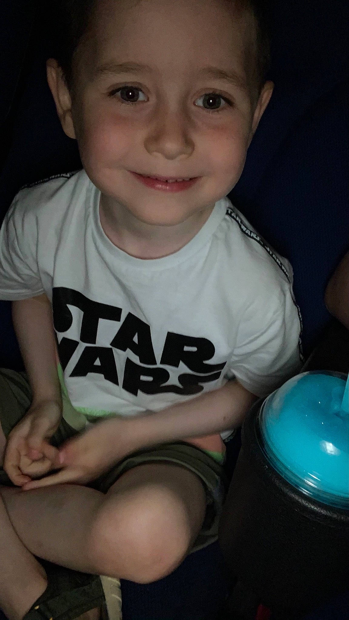 Caden joined the competition — help win amazing prizes! arm, baby_toddler_clothing, black, blue, cheek, chin, eye, face, facial_expression, finger, flash_photography, head, human_body, joy, mouth, muscle, neck, organ, person, skin