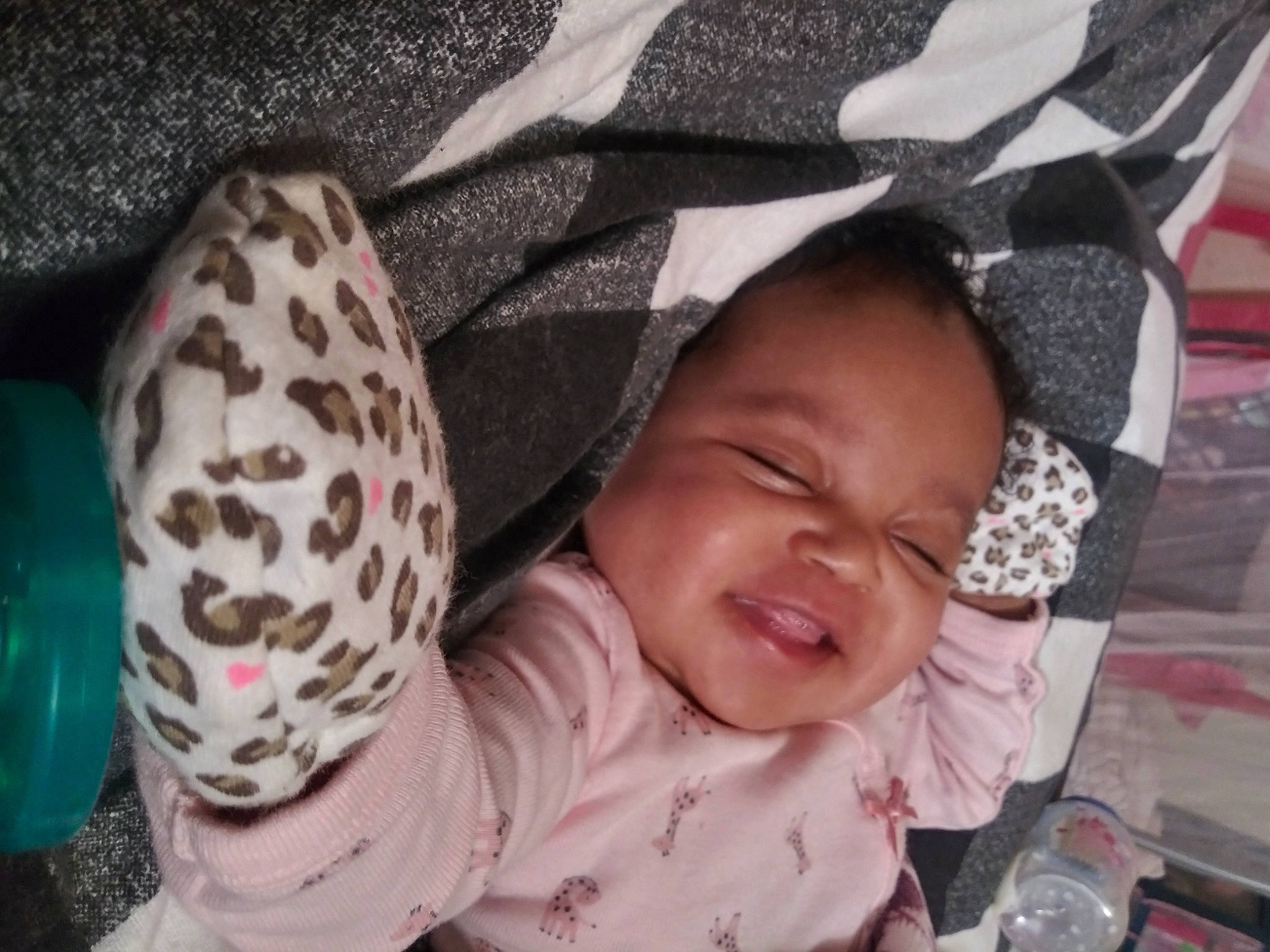 Zalena joined the competition — help win amazing prizes! baby, baby_laughing, baby_products, baby_toddler_clothing, cheek, child, comfort, fashion_accessory, fun, happy, headgear, linens, lip, pattern, person, pink, room, sitting, smile, toddler