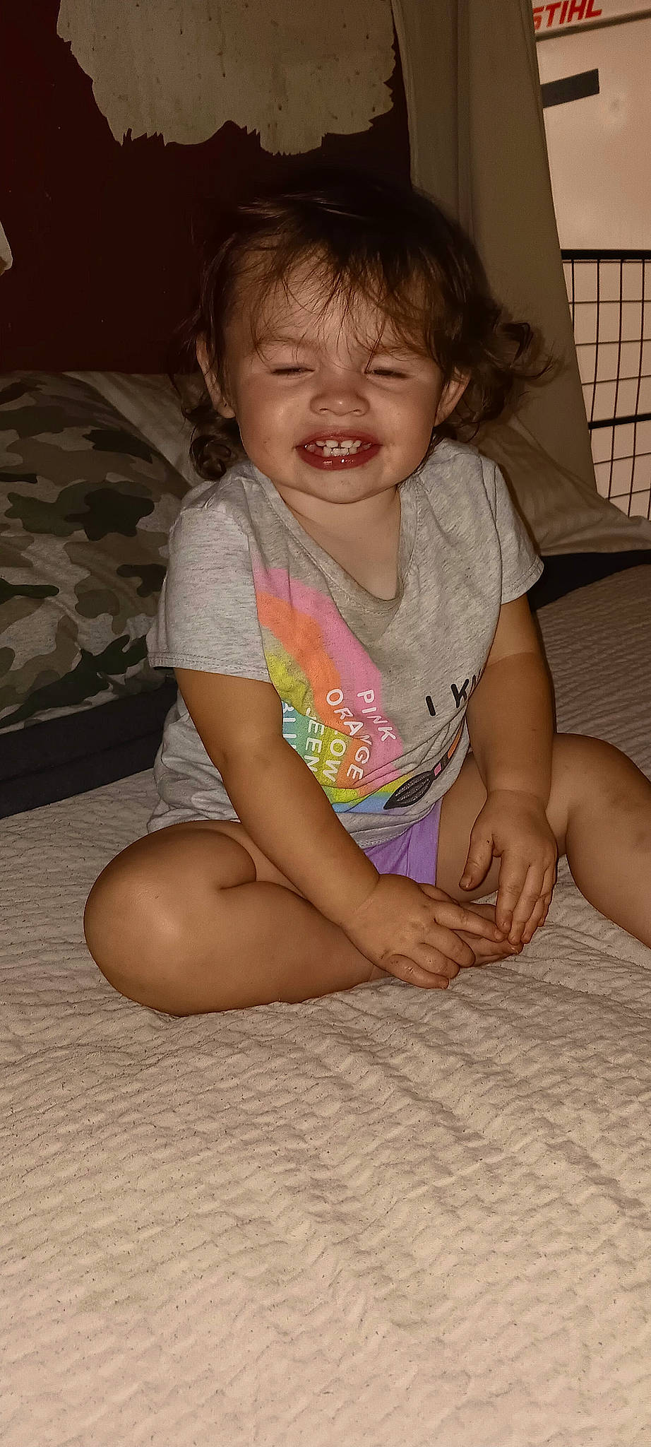 Payton Rose is registered to the contest to win money with this photo: baby_toddler_clothing, cheek, chin, comfort, eye, eyebrow, facial_expression, finger, flooring, human_body, iris, joy, leg, mouth, neck, nose, organ, person, skin, sleeve