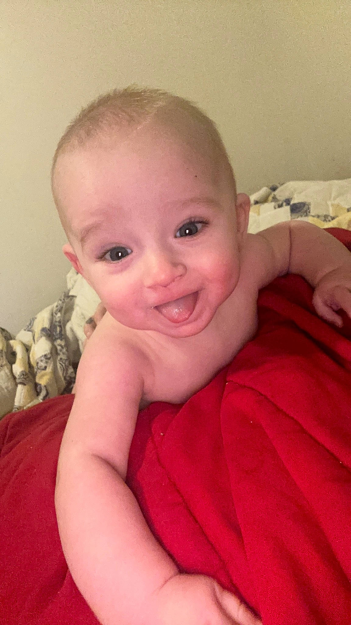 Kyran joined the competition — help win amazing prizes! arm, cheek, chin, comfort, ear, eye, eyebrow, forehead, gesture, happy, human_body, iris, lip, mouth, neck, nose, person, pink, shoulder, skin