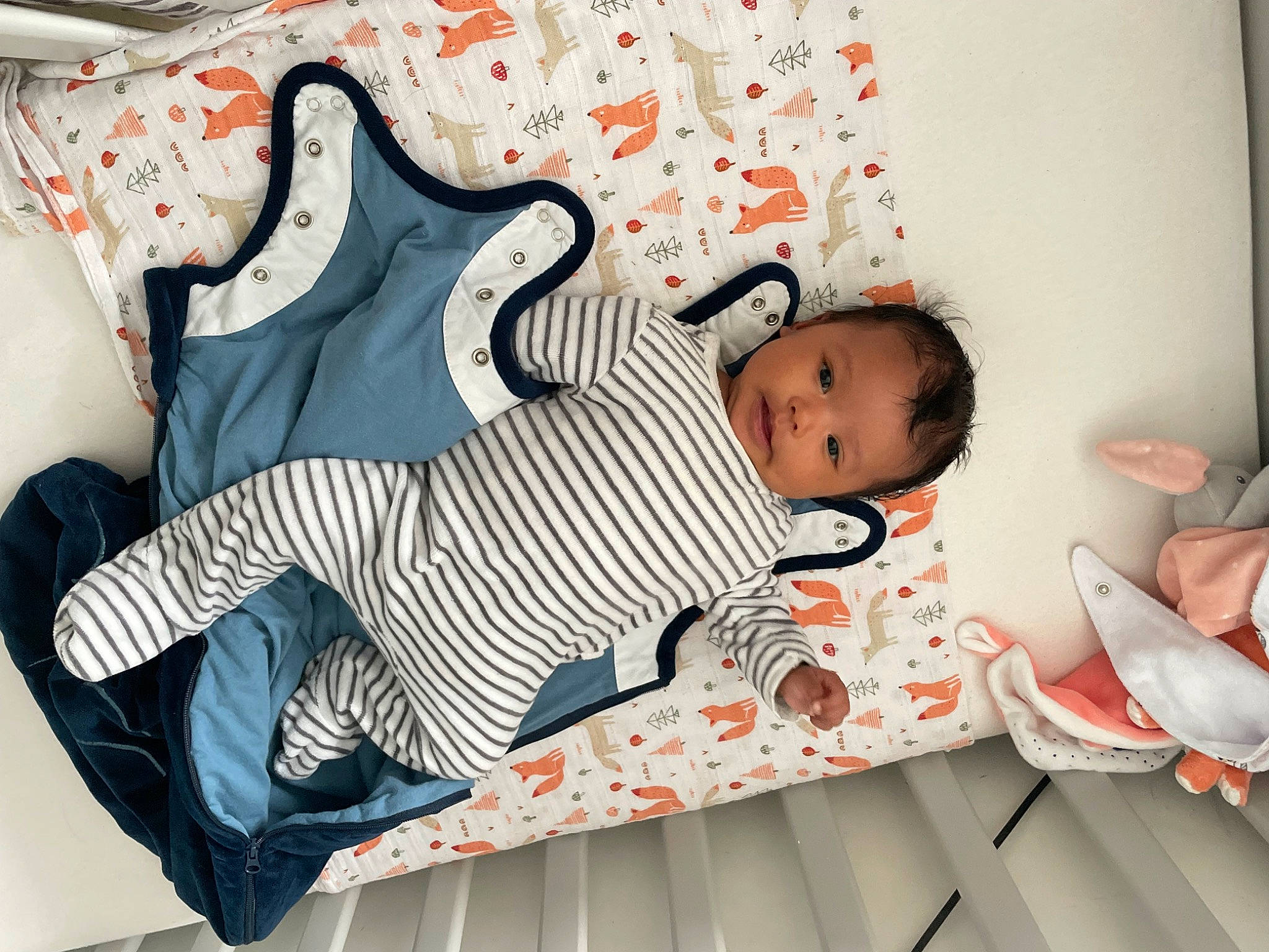 Hilona participe au concours pour gagner de l'argent avec cette photo : baby, baby_products, baby_sleeping, baby_toddler_clothing, bed_sheet, carmine, child, comfort, flooring, infant_bodysuit, linens, pattern, person, room, sitting, sleeve, sock, sportswear, t_shirt, toddler