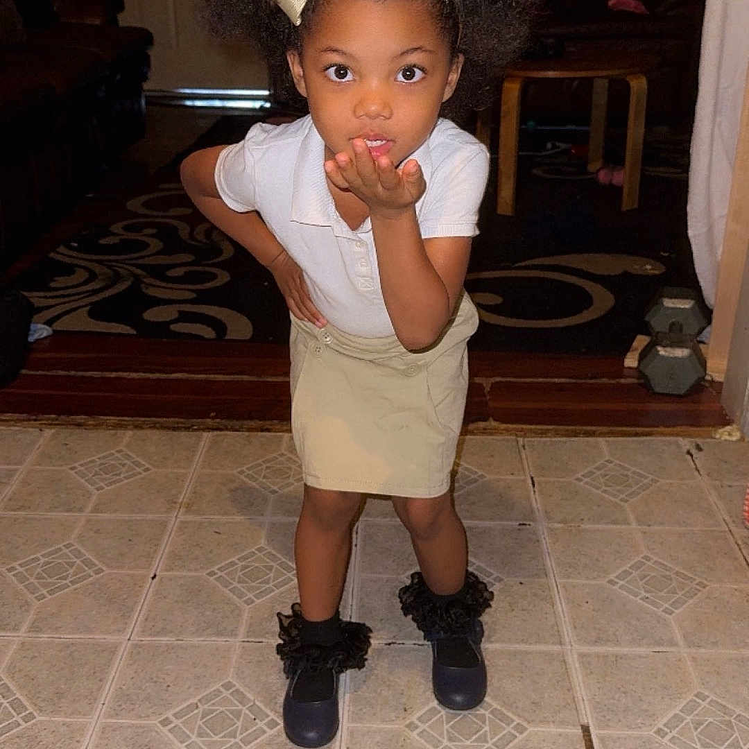 Chloee joined the competition — help win amazing prizes! child, clothing, costume, couch, door, dress, face, female, footwear, furniture, girl, head, pants, person, photography, portrait, sandal, shoe, shorts, skirt