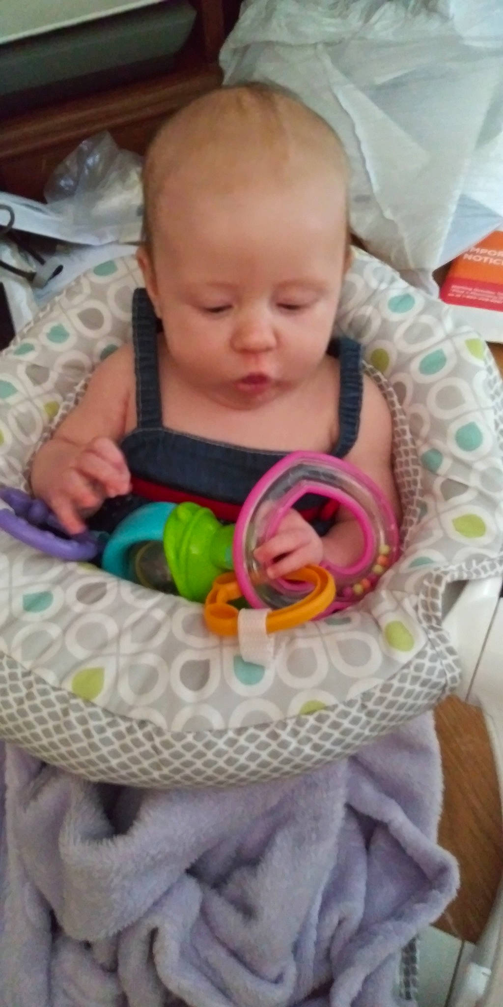 Mckenzie is registered to the contest to win money with this photo: baby, baby_products, baby_toys, cheek, child, person, play, product, toddler