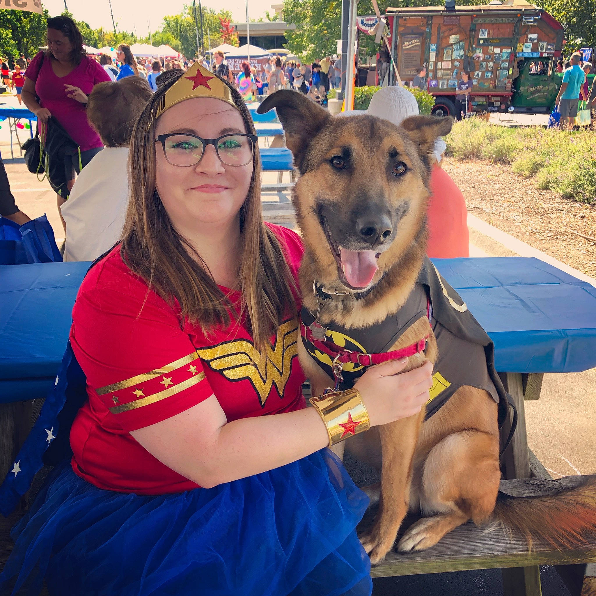 Bruce Wayne joined the competition — help win amazing prizes! canidae, carnivore, companion_dog, conformation_show, dog, dog_breed, fawn, mammal