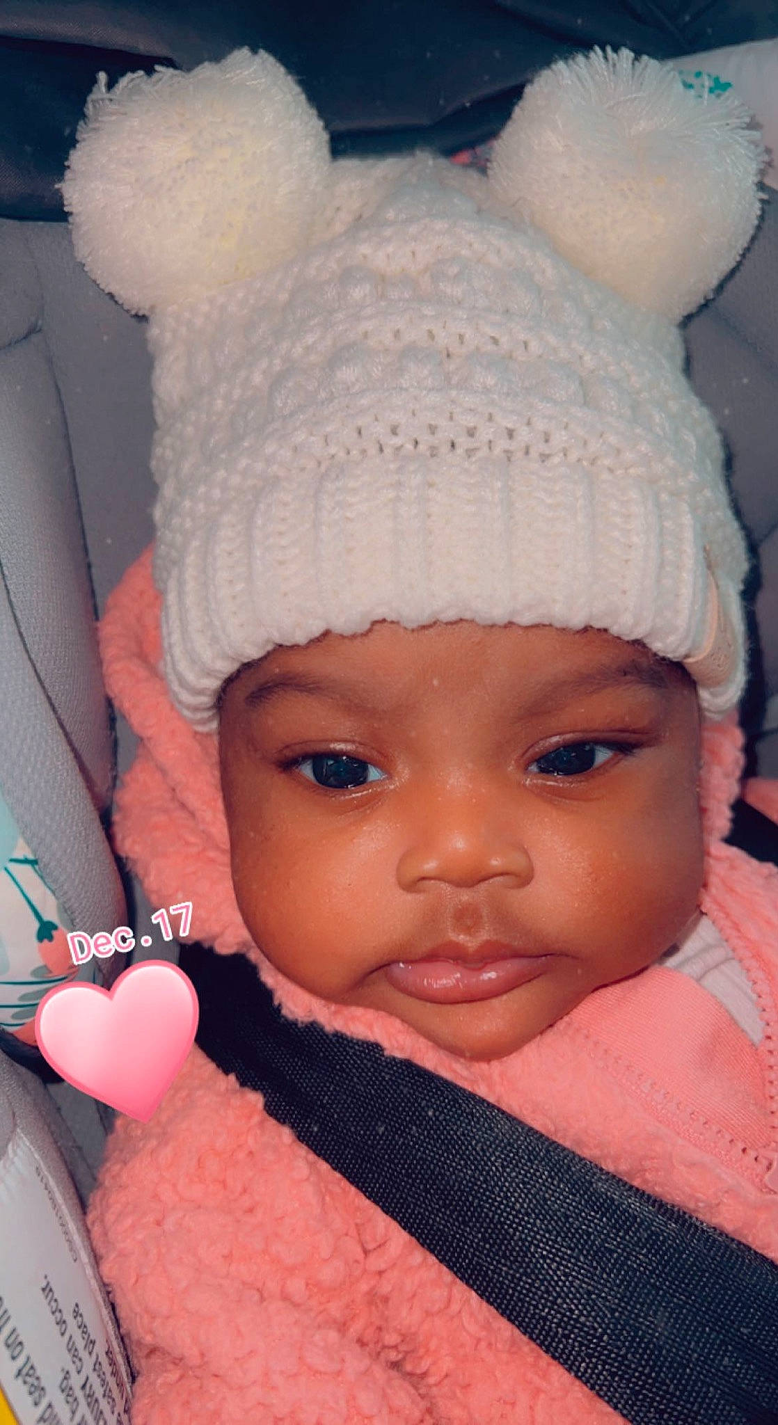 Skylar joined the competition — help win amazing prizes! baby, baby_toddler_clothing, beauty, cap, cheek, child, chin, eyebrow, headgear, headwear, knit_cap, lip, nose, organ, person, pink, product, skin, textile, toddler