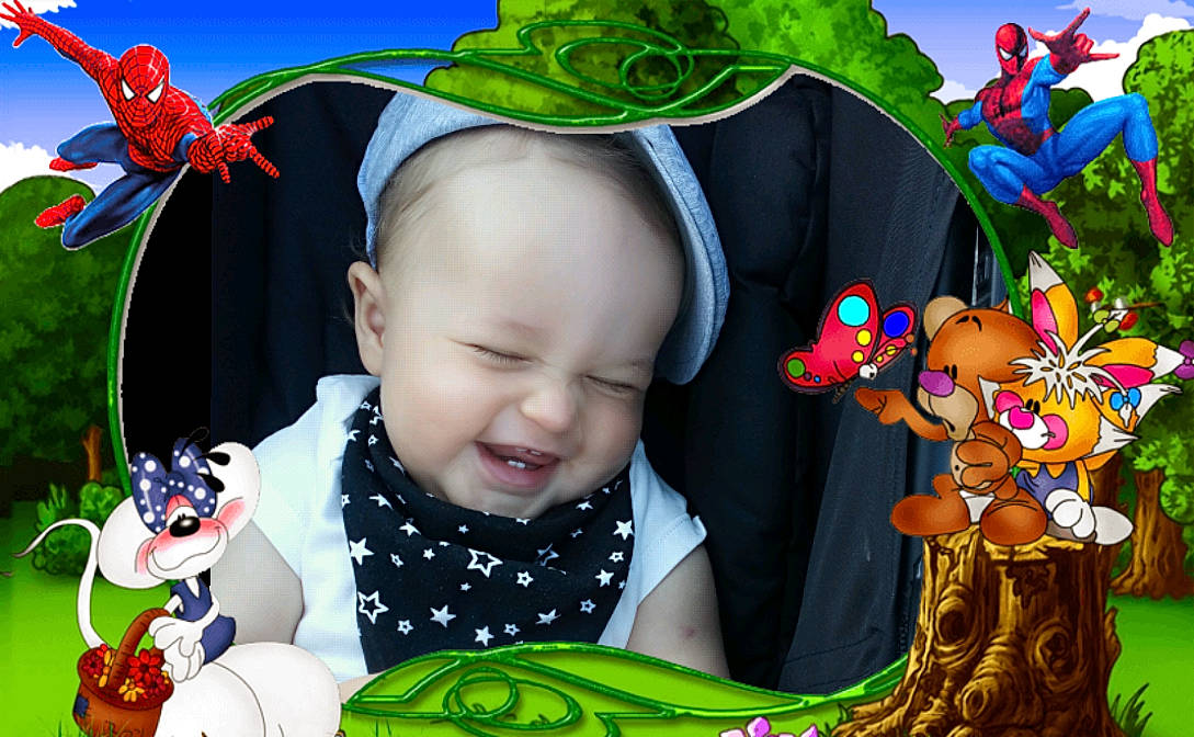 Abdel-karim a rejoint le concours — aidez-le/la à gagner de superbes lots ! child, fun, grass, illustration, infant, joy, leaf, person, photomontage, plant, play, product, smile, toddler, tree