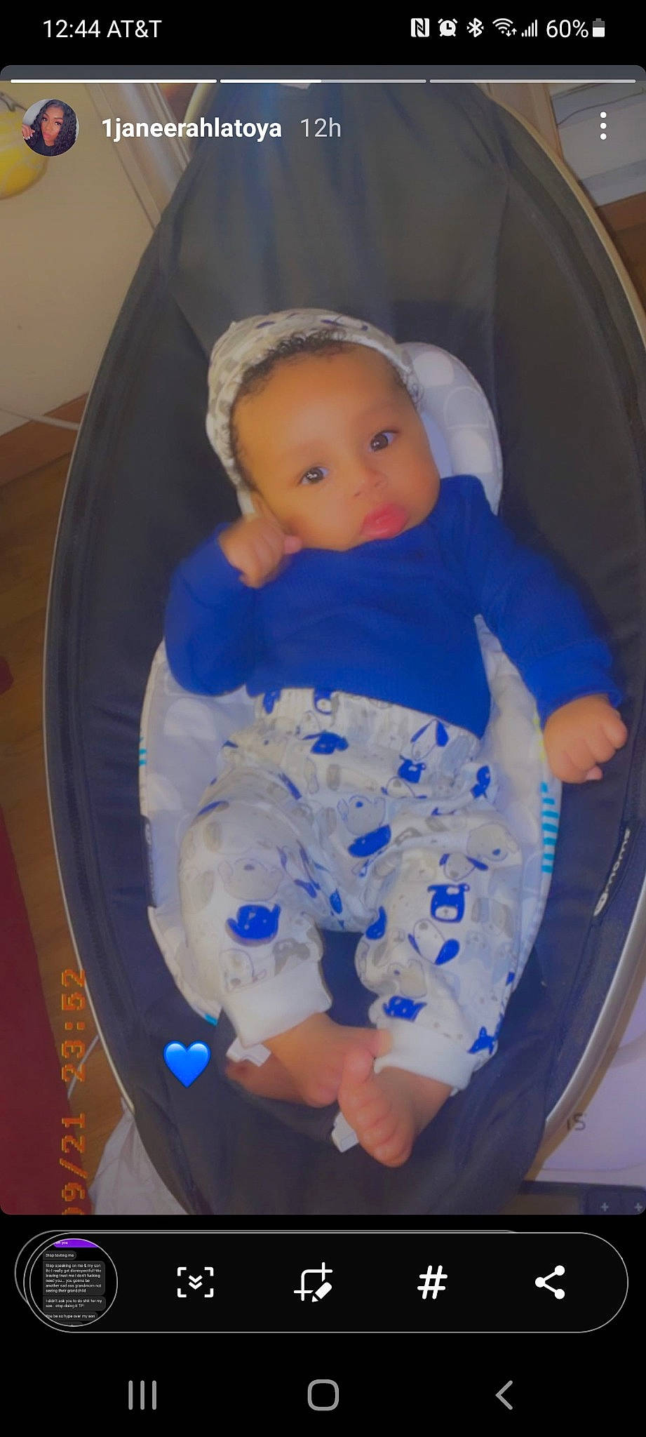 Ky'Sir joined the competition — help win amazing prizes! baby, baby_products, baby_safety, baby_sleeping, baby_toddler_clothing, baby_toys, bathing, cheek, child, circle, comfort, electric_blue, head, infant_bed, person, plastic, product, room, sitting, sleeve