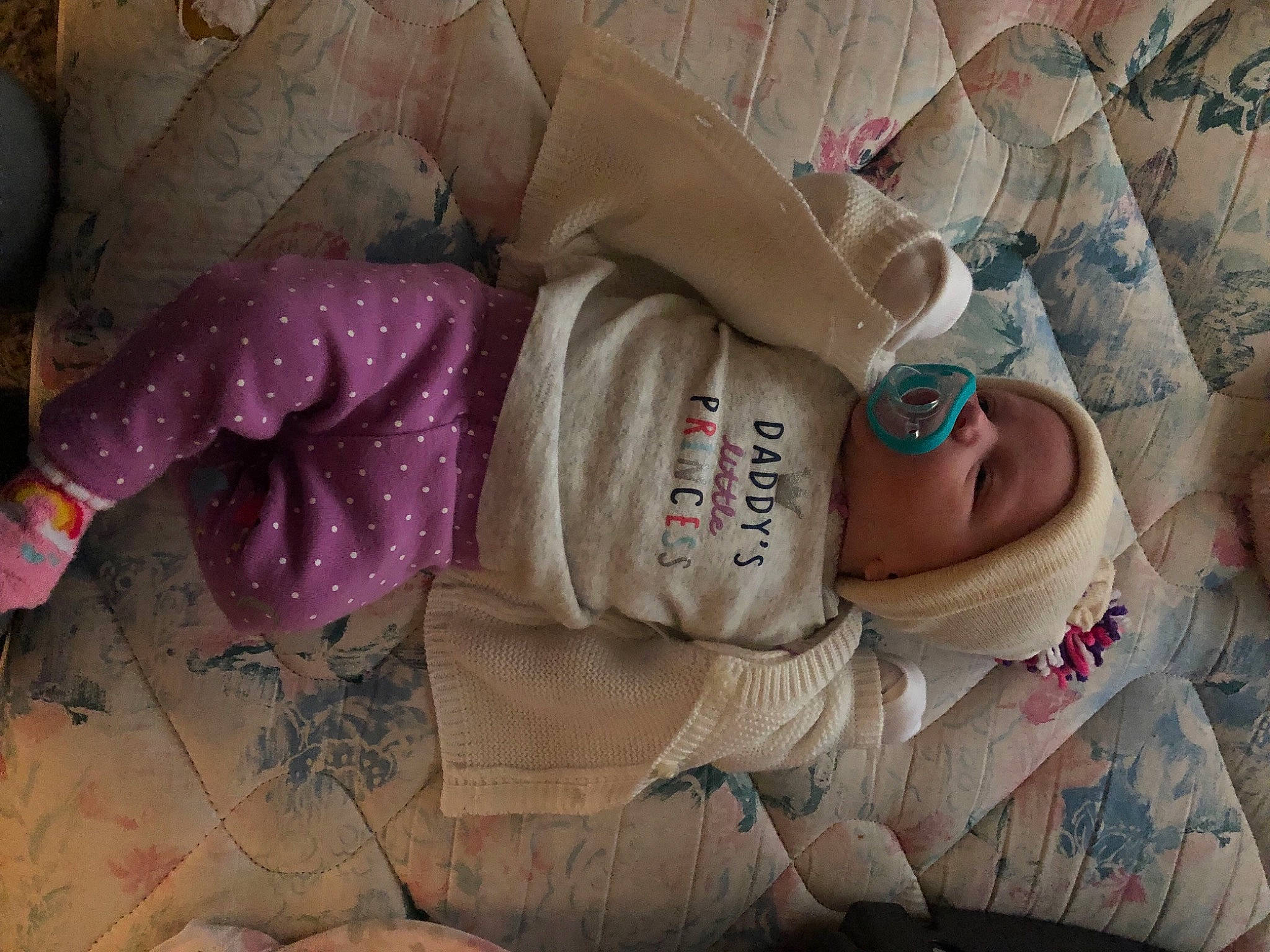 Rose joined the competition — help win amazing prizes! baby, baby_products, baby_sleeping, baby_toddler_clothing, bed_sheet, bedding, bedtime, child, comfort, headwear, linens, mammal, nail, pattern, person, pink, room, skin, sleeve, t_shirt