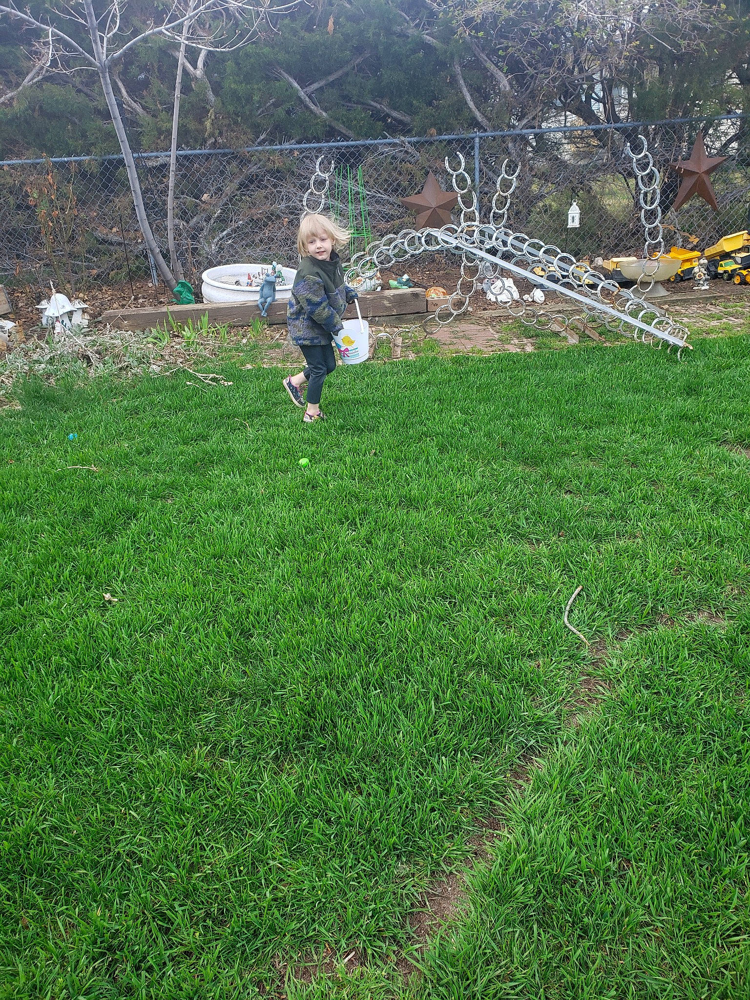 Luna is registered to the contest to win money with this photo: backyard, garden, grass, grass_family, grassland, groundcover, house, landscaping, lawn, meadow, pasture, person, plant, shrub, soil, spring, tree, yard