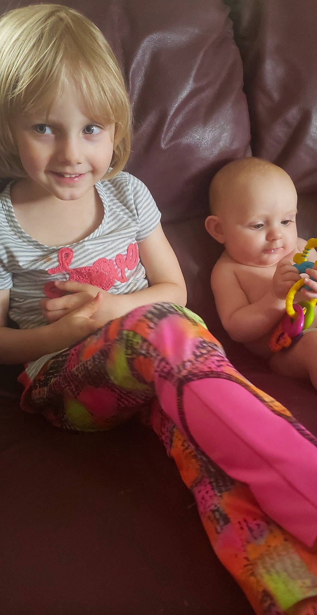 Luna joined the competition — help win amazing prizes! arm, baby, blond, cheek, child, finger, iris, joy, leg, person, play, sibling, skin, smile, toddler