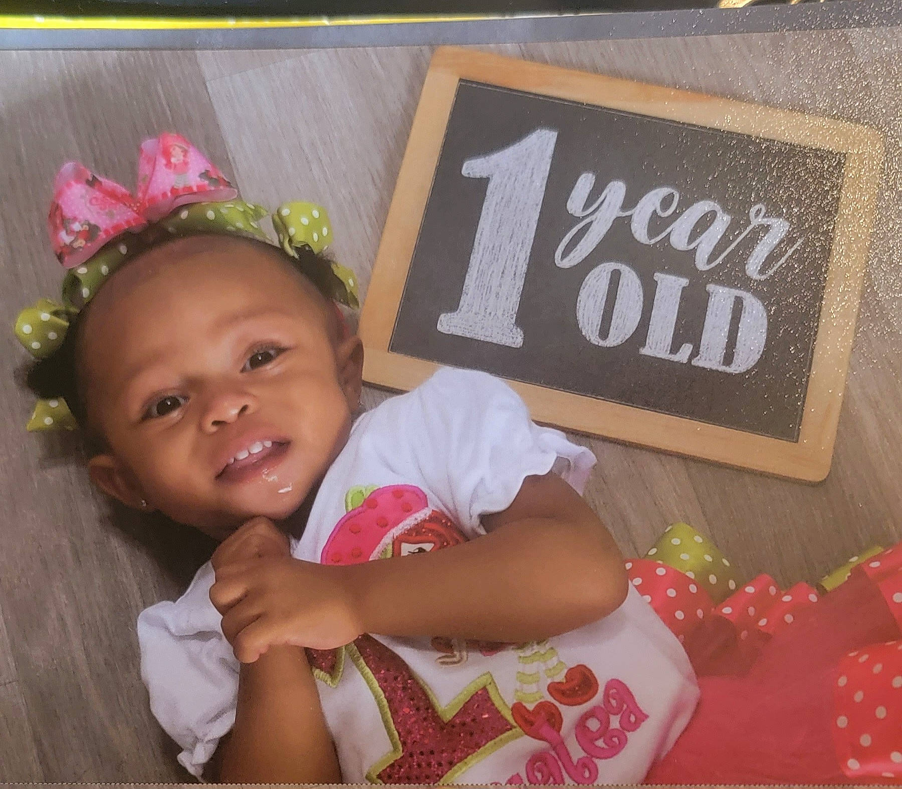 Azalea joined the competition — help win amazing prizes! baby, baby_toddler_clothing, cheek, child, event, font, happy, hat, headband, headpiece, holiday, pattern, person, room, sitting, smile, sweetness, toddler