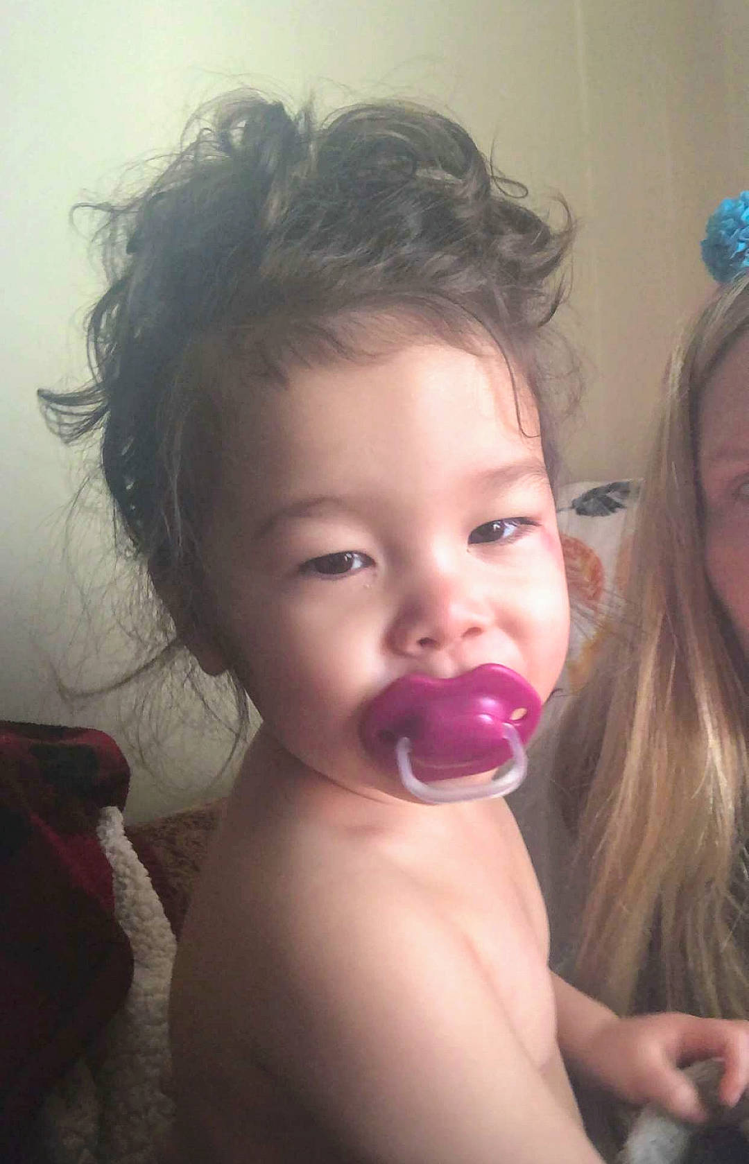 Addelyn is registered to the contest to win money with this photo: beauty, cheek, child, eye, eyebrow, face, fun, hair, head, lip, mouth, neck, nose, person, photography, pink, skin, smile, toddler, tongue