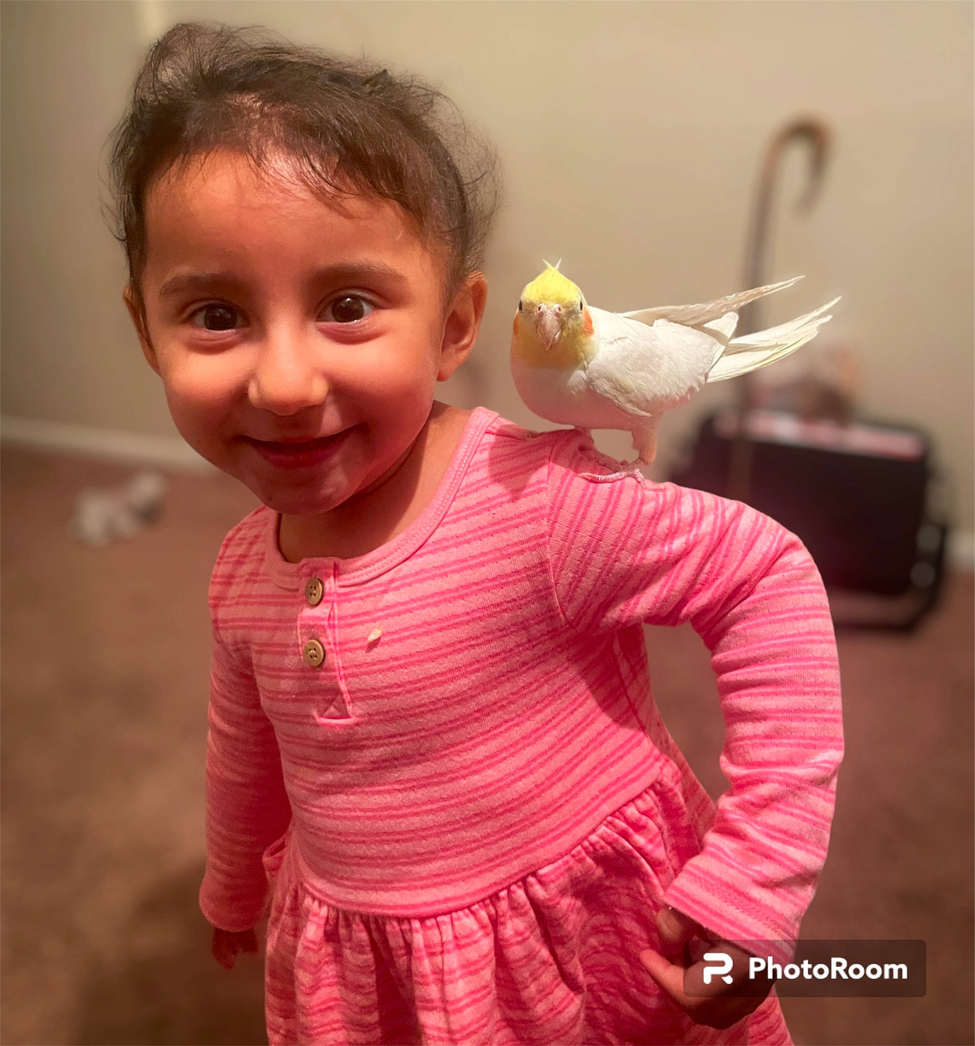 Lucy joined the competition — help win amazing prizes! baby, baby_toddler_clothing, cheek, child, eyelash, finger, gesture, happy, iris, joint, joy, magenta, neck, person, pink, skin, sleeve, smile, stuffed_toy, thumb