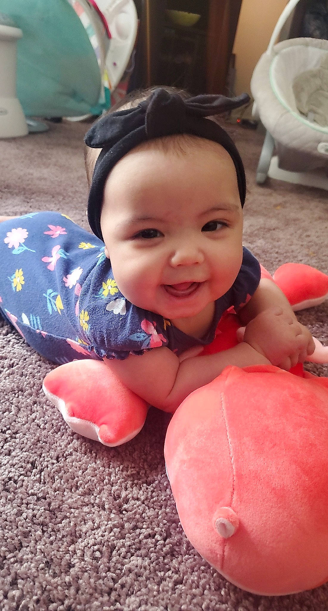 Ayrabella joined the competition — help win amazing prizes! baby, child, face, head, headwear, mouth, person, pink, play, skin, smile, toddler