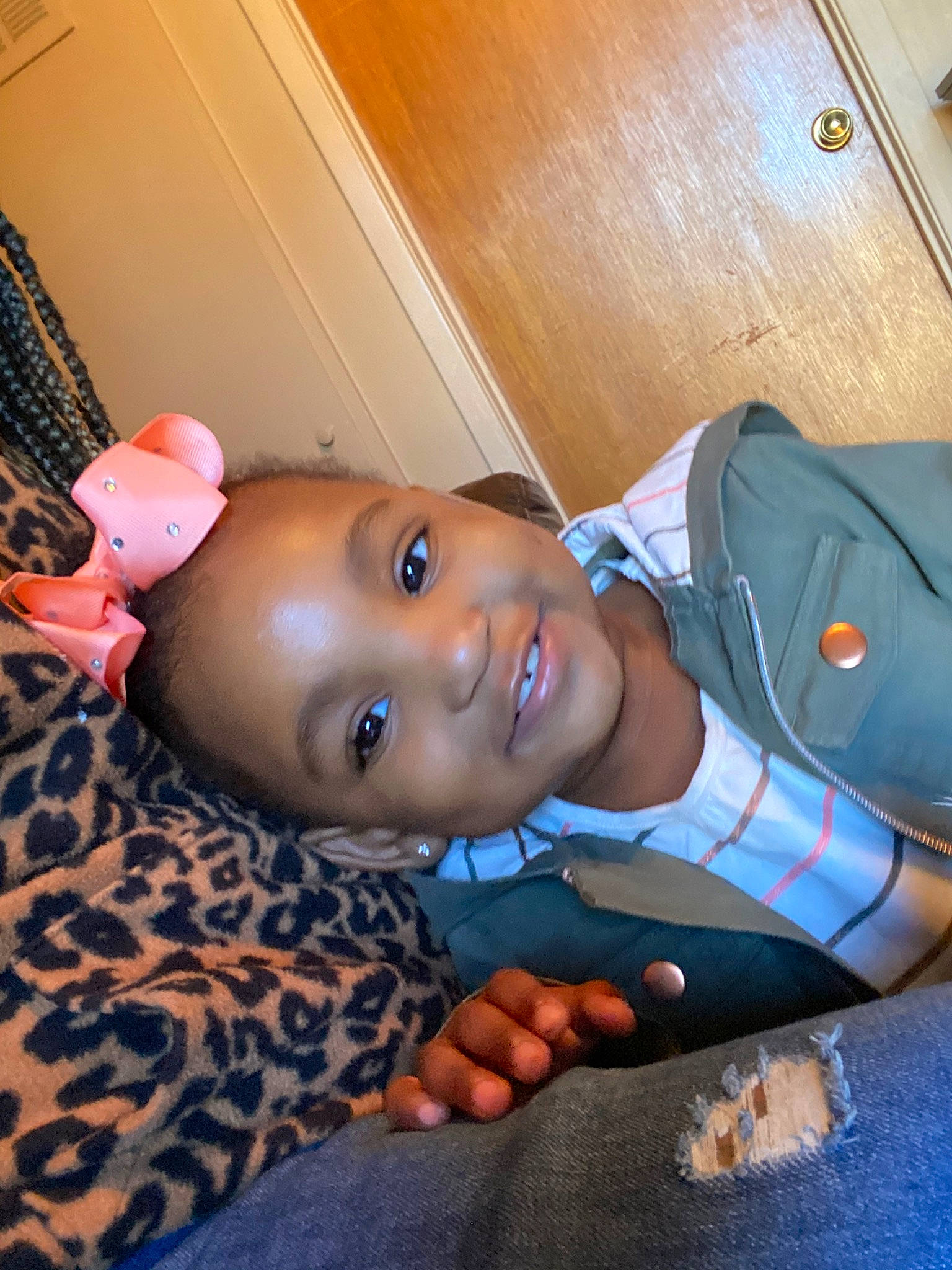 Imani is registered to the contest to win money with this photo: baby, child, ear, head, joy, person, toddler