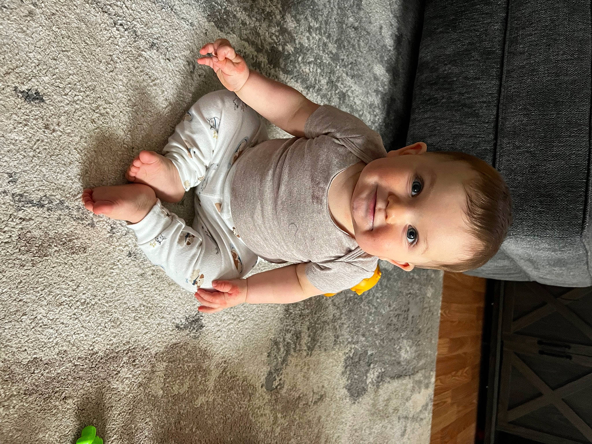 Emmanuel joined the competition — help win amazing prizes! baby, baby_toddler_clothing, child, finger, flooring, foot, fun, grass, happy, human_leg, joy, people_in_nature, person, shadow, sitting, skin, smile, toddler, tree, wood
