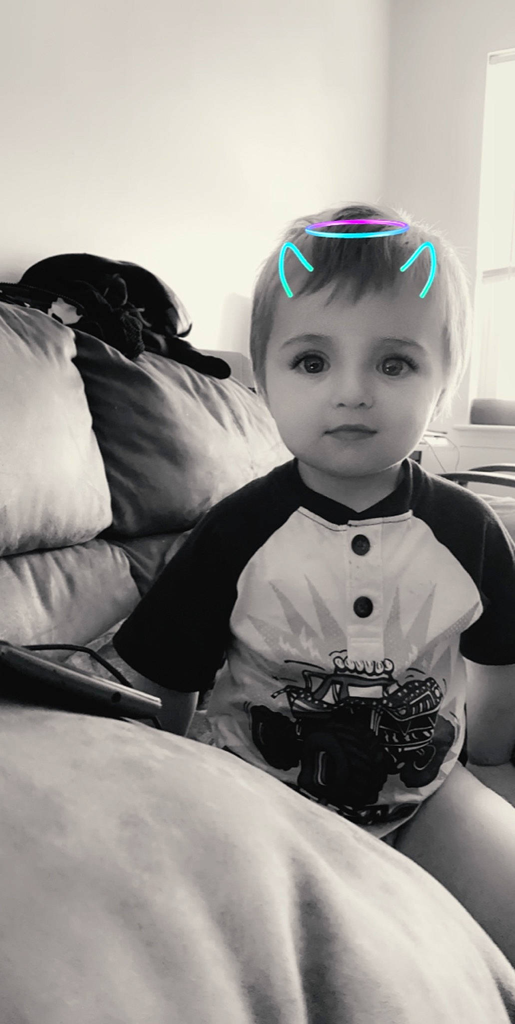 Anthony is registered to the contest to win money with this photo: baby, black, black_and_white, child, eye, monochrome, monochrome_photography, person, photography, room, style, technology, toddler, white