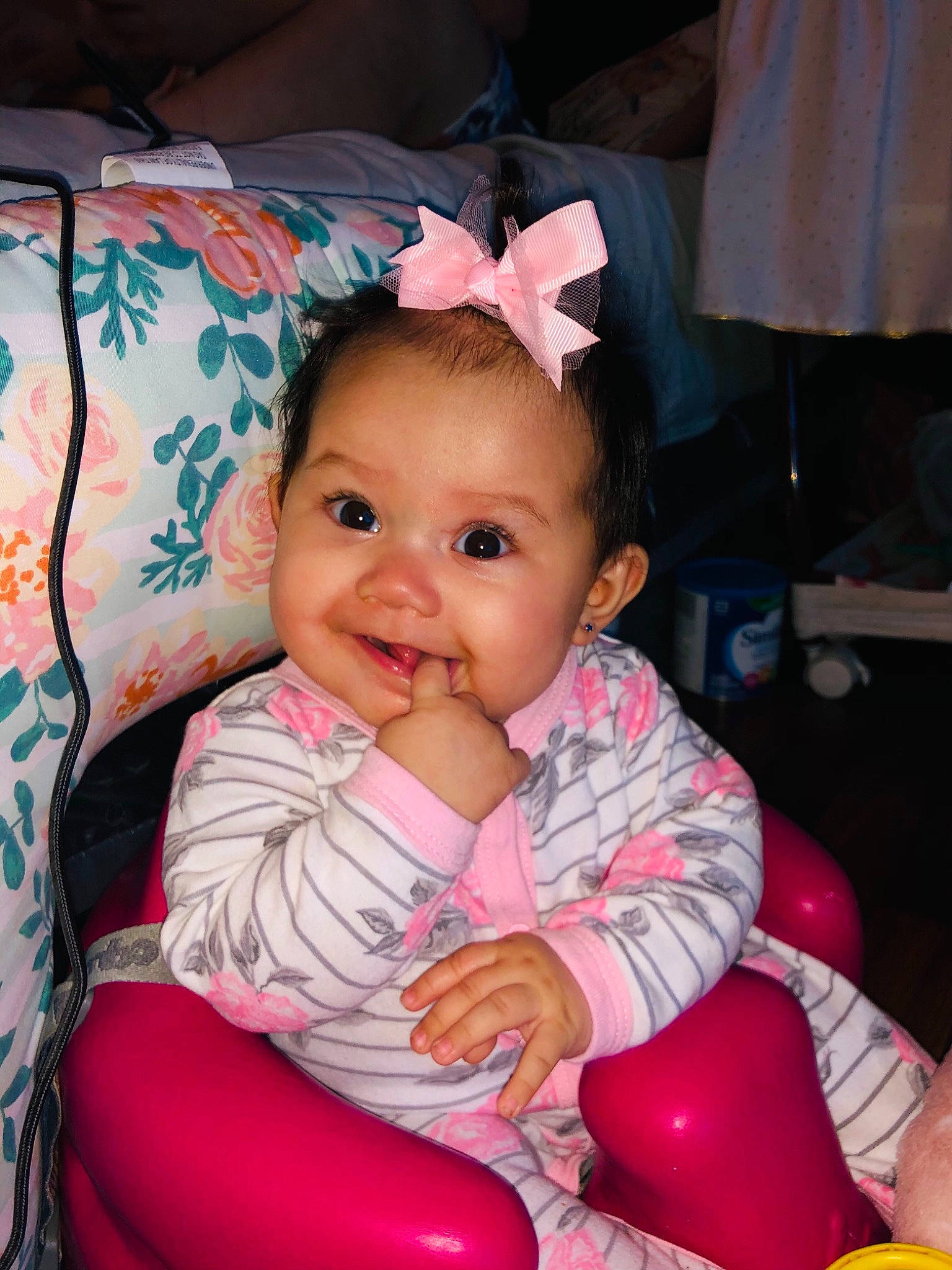 Kamila joined the competition — help win amazing prizes! baby, baby_toddler_clothing, cheek, chin, comfort, event, eye, fun, hair, happy, head, iris, joy, lap, lip, magenta, person, pink, purple, skin