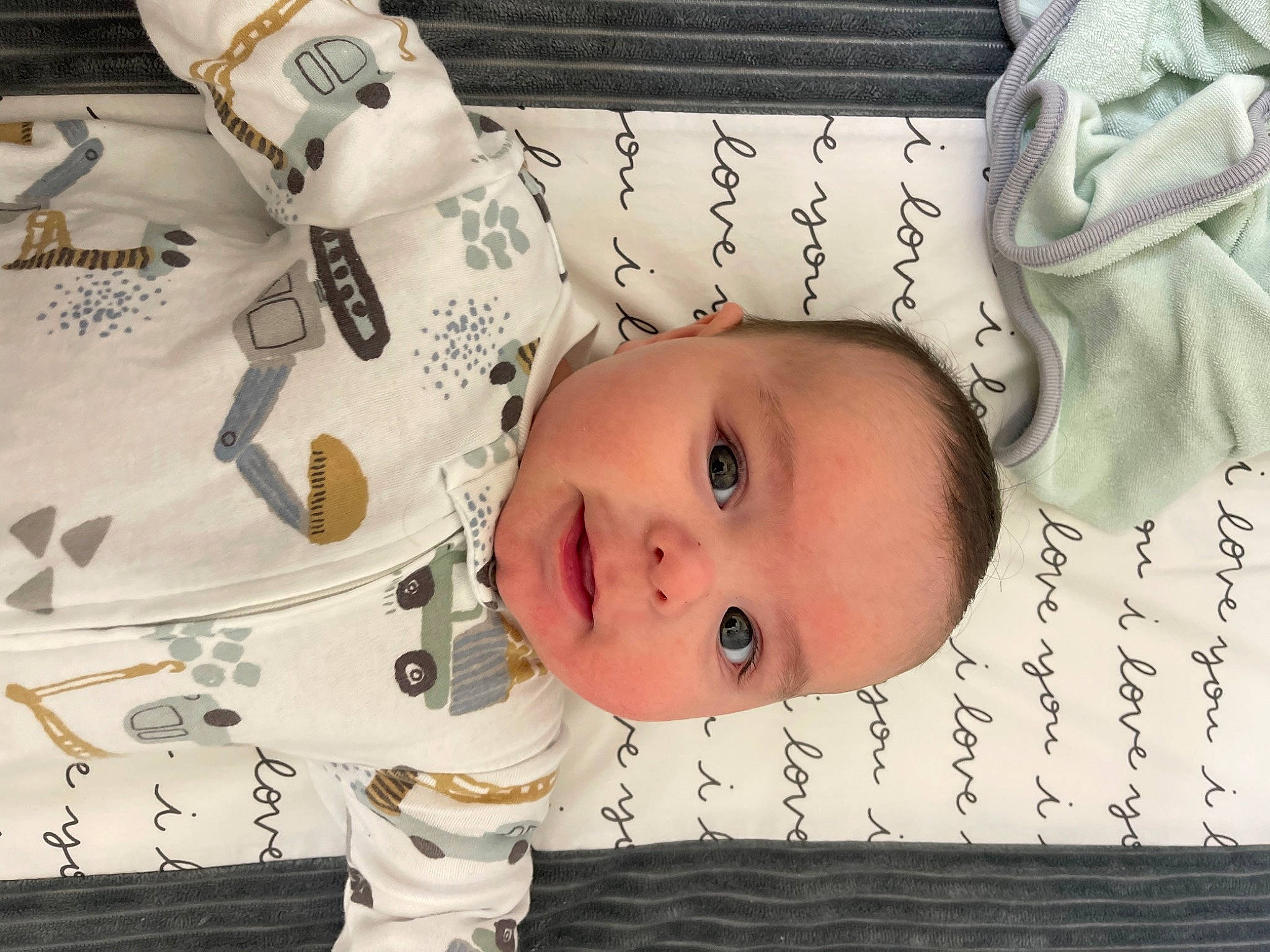 Dior joined the competition — help win amazing prizes! baby, baby_products, baby_safety, baby_sleeping, baby_toddler_clothing, bed, cheek, child, comfort, happy, infant_bed, linens, nose, pattern, person, product, room, textile, toddler, white