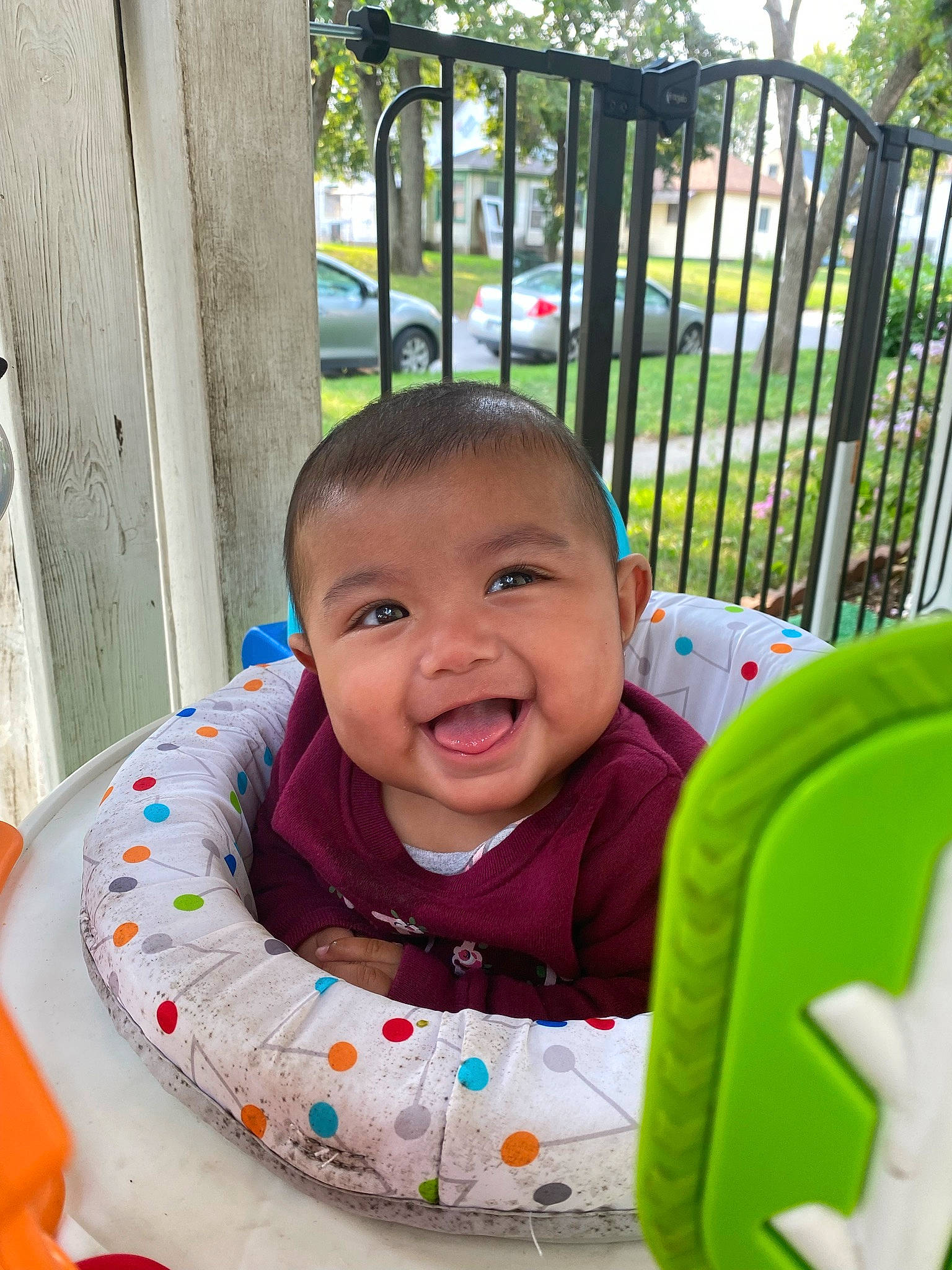 Cataleya is registered to the contest to win money with this photo: baby, baby_laughing, baby_toddler_clothing, cheek, child, comfort, fun, grass, green, happy, leisure, person, plant, product, skin, sleeve, smile, summer, t_shirt, toddler