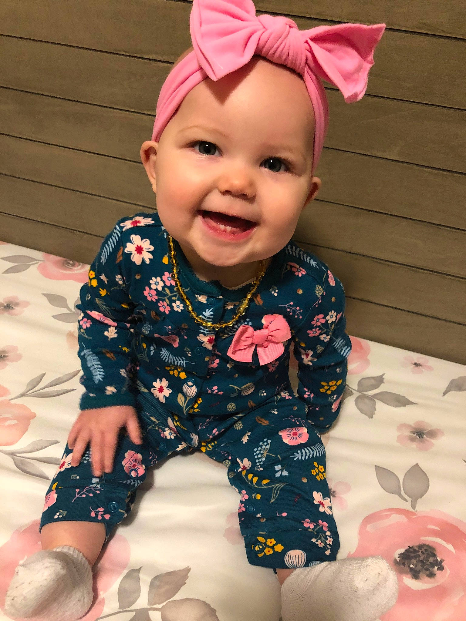 Paityn joined the competition — help win amazing prizes! baby, baby_toddler_clothing, cheek, child, costume, ear, fashion_accessory, hair_accessory, happy, head, headband, headgear, headwear, joy, pattern, person, pink, play, skin, sleeve