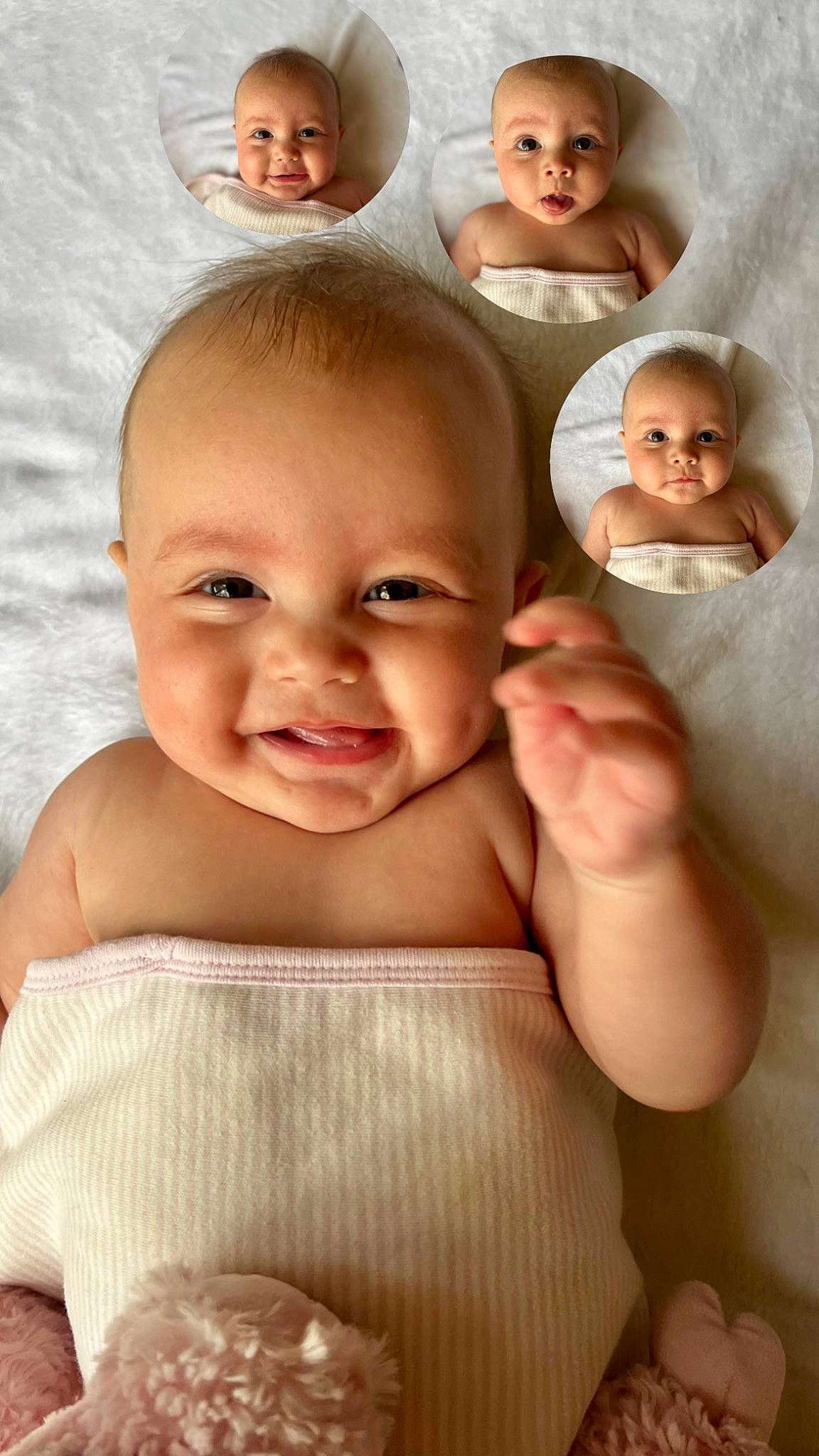 Jayla is registered to the contest to win money with this photo: arm, cheek, chin, eye, eyebrow, face, facial_expression, hand, head, lip, mouth, muscle, nose, organ, person, photograph, product, skin, smile, stomach