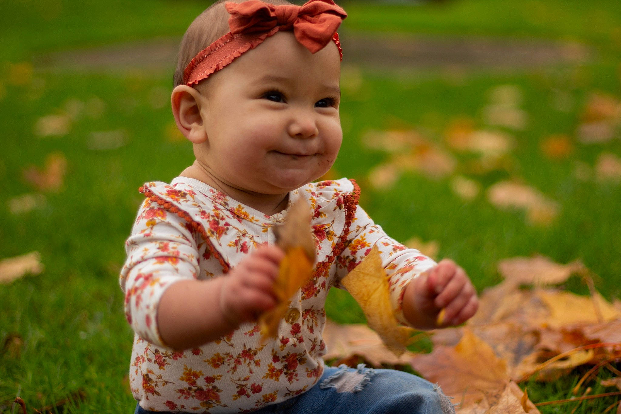 Scarlettelynn joined the competition — help win amazing prizes! baby, baby_toddler_clothing, cap, child, clothing, finger, fun, grass, grass_family, hand, happy, headwear, joy, lawn, leaf, people_in_nature, person, plant, sitting, sleeve