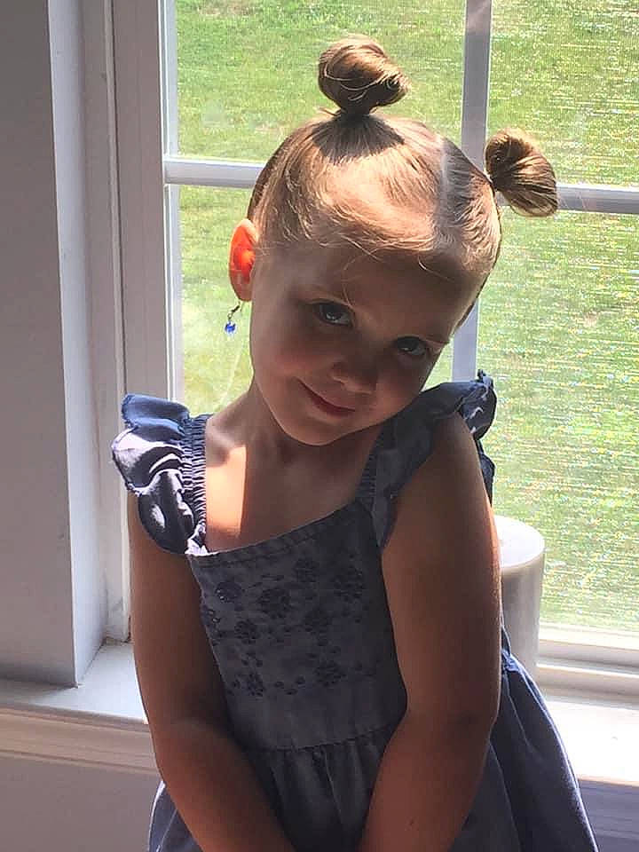 Alannah joined the competition — help win amazing prizes! arm, blond, chignon, hair, hairstyle, joint, long_hair, neck, person, pigtail, shoulder, smile, vacation