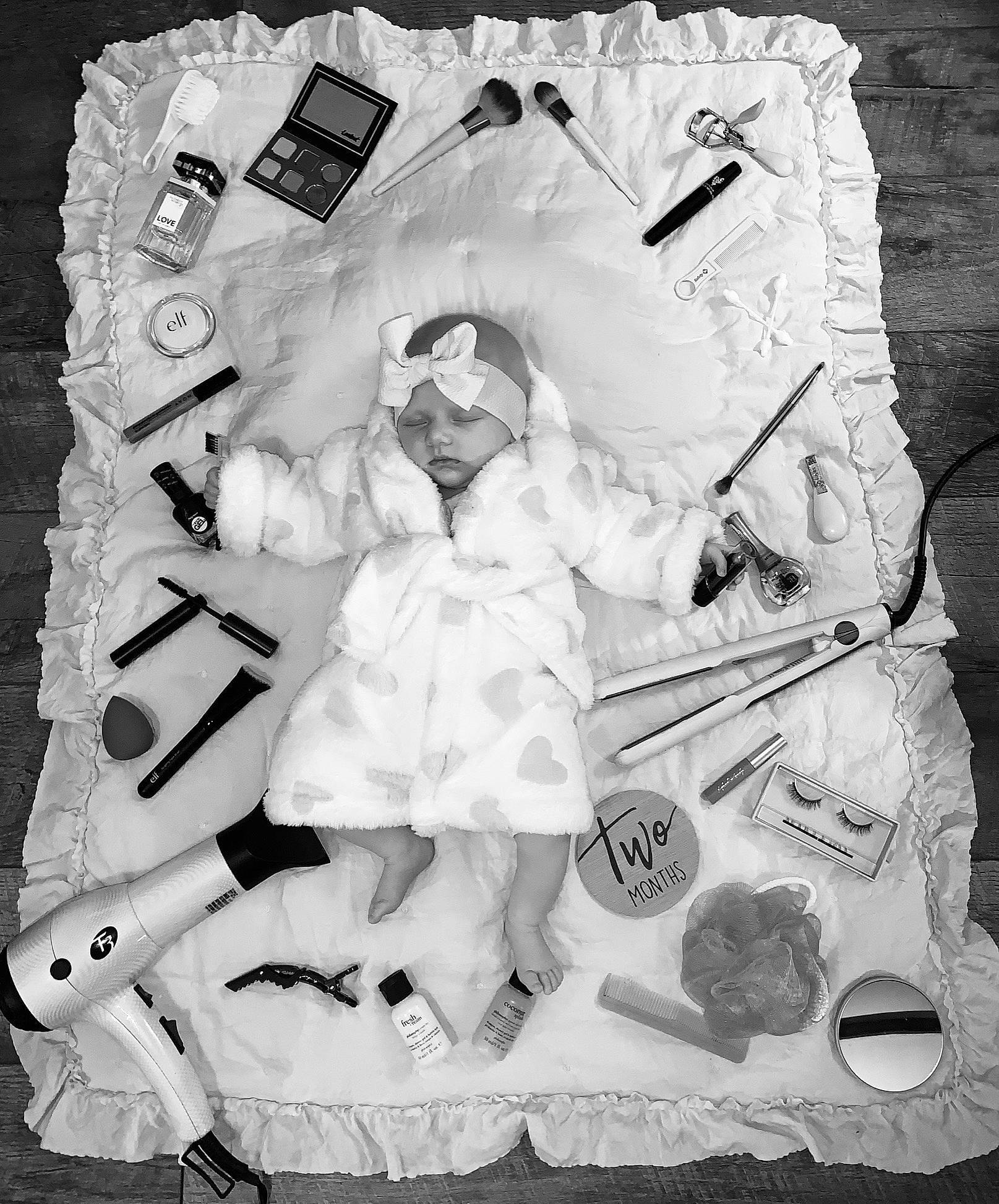 Brinleigh is registered to the contest to win money with this photo: art, baby, black, black_and_white, child, circle, font, gesture, headwear, monochrome, monochrome_photography, pattern, person, photograph, room, sleeve, still_life_photography, stock_photography, style, toddler