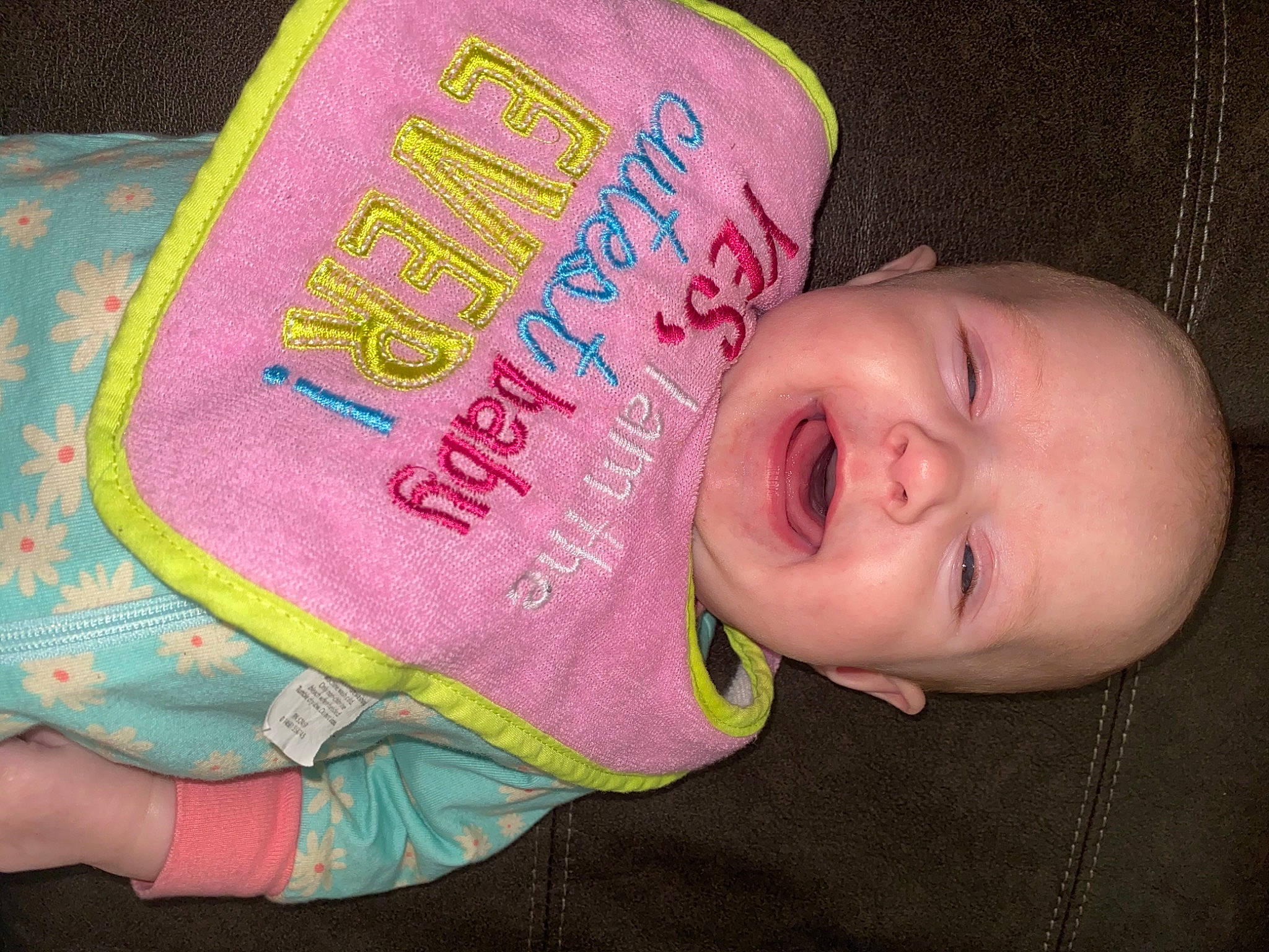 Layken joined the competition — help win amazing prizes! baby, baby_products, baby_toddler_clothing, cheek, child, lip, person, pink, textile, toddler