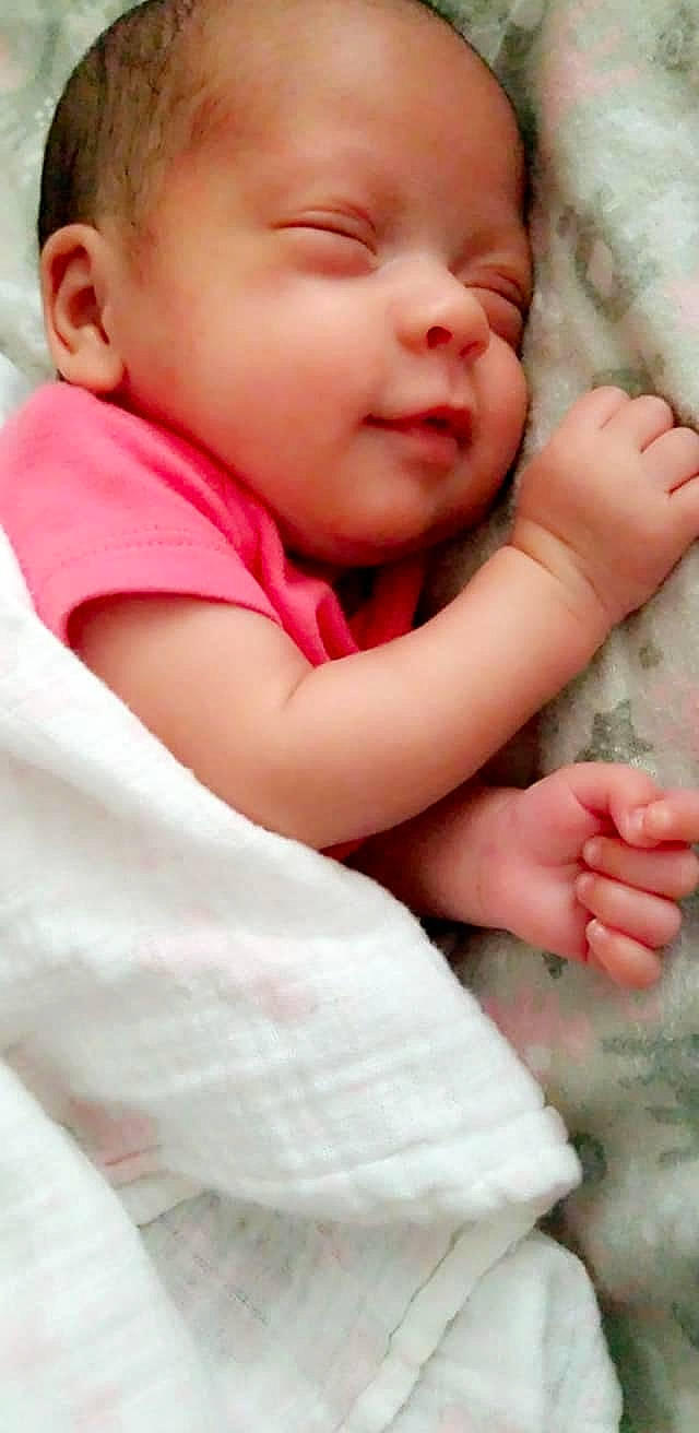 Nola joined the competition — help win amazing prizes! bedtime, cheek, child, girl, hand, infant, lip, person, pink, skin, sleep, toddler