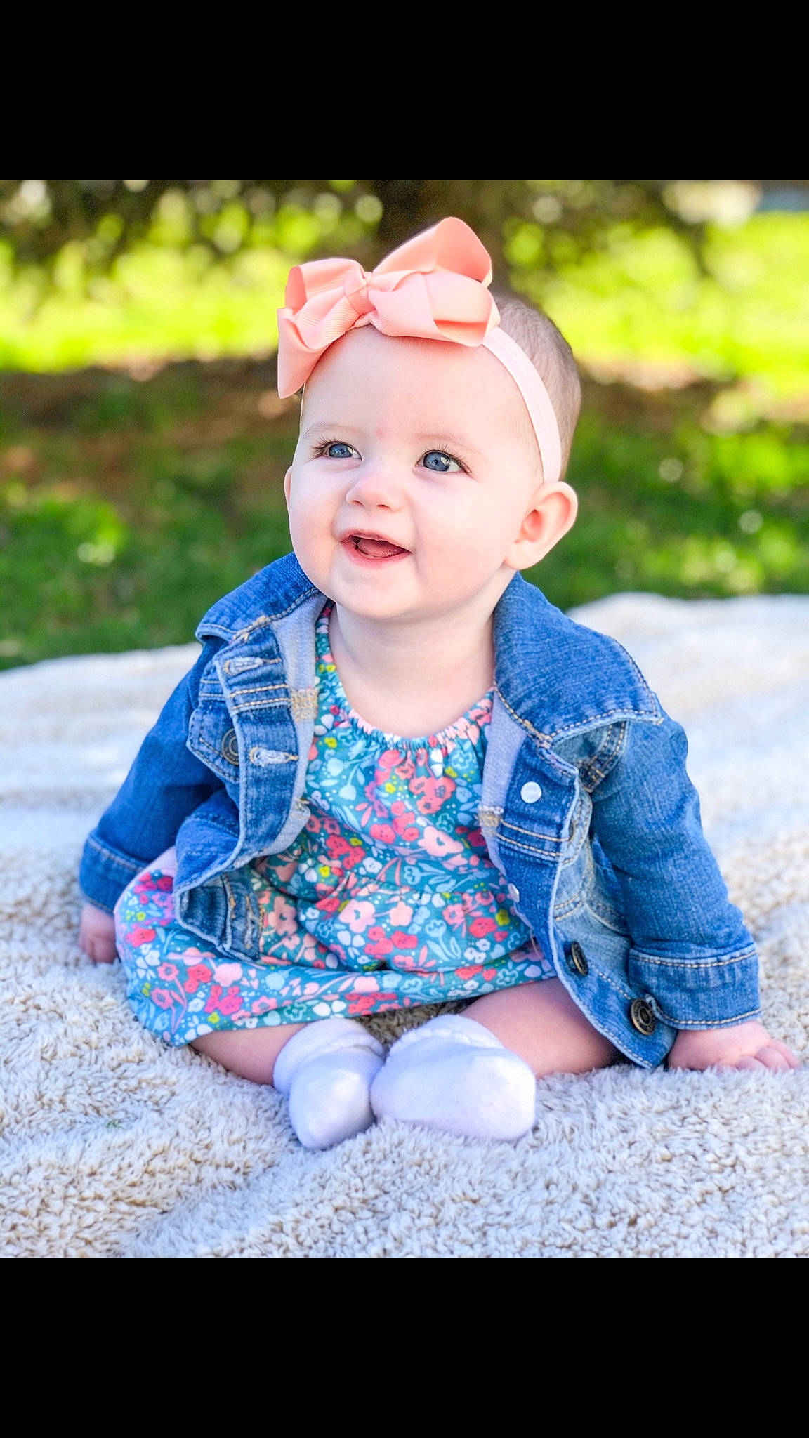 Oaklee joined the competition — help win amazing prizes! baby, baby_toddler_clothing, beauty, cheek, child, child_model, design, grass, head, headgear, headwear, outerwear, pattern, people, person, photograph, photography, pink, portrait, portrait_photography