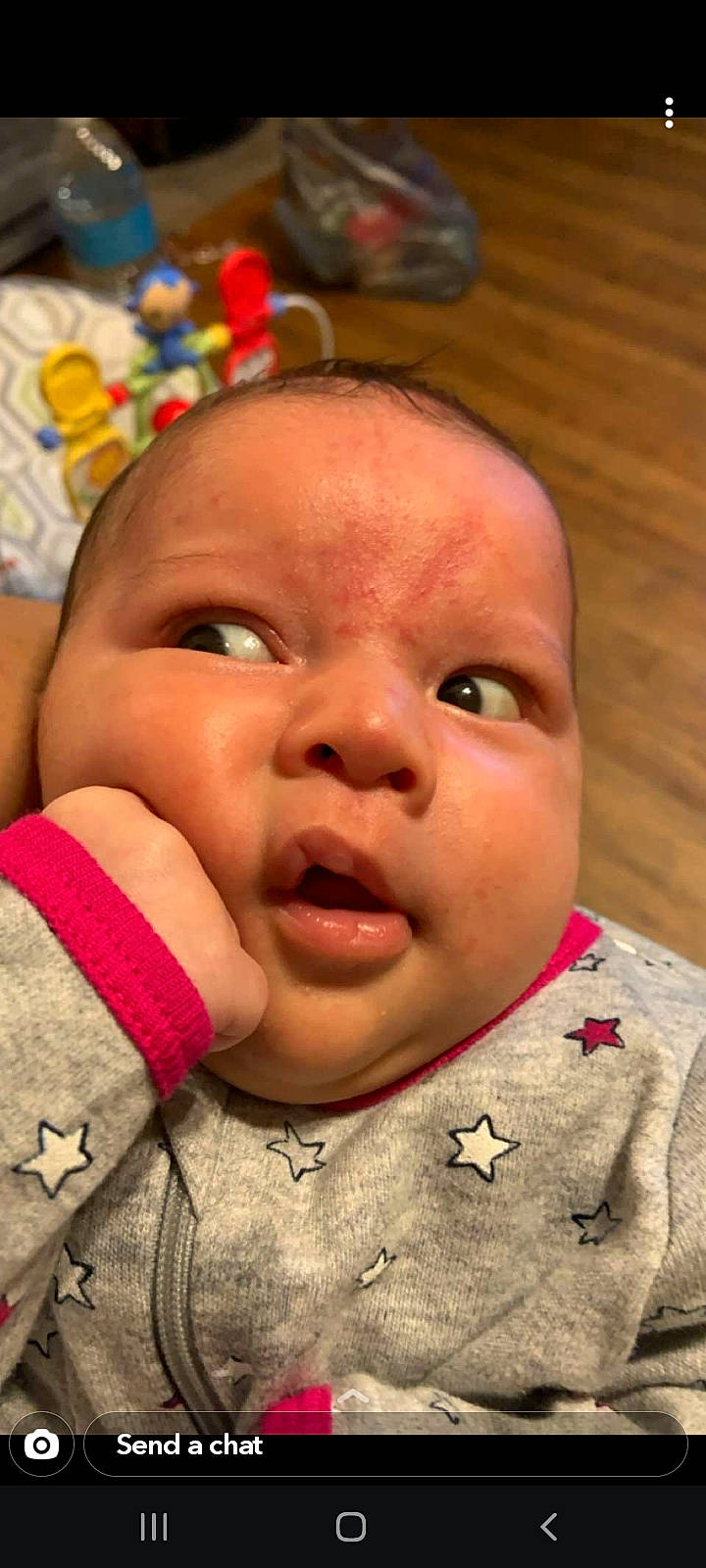 Clementine joined the competition — help win amazing prizes! baby, cheek, chin, eye, eyebrow, eyelash, forehead, gesture, happy, iris, lip, military_camouflage, military_person, military_uniform, mouth, nose, organ, person, skin, sleeve