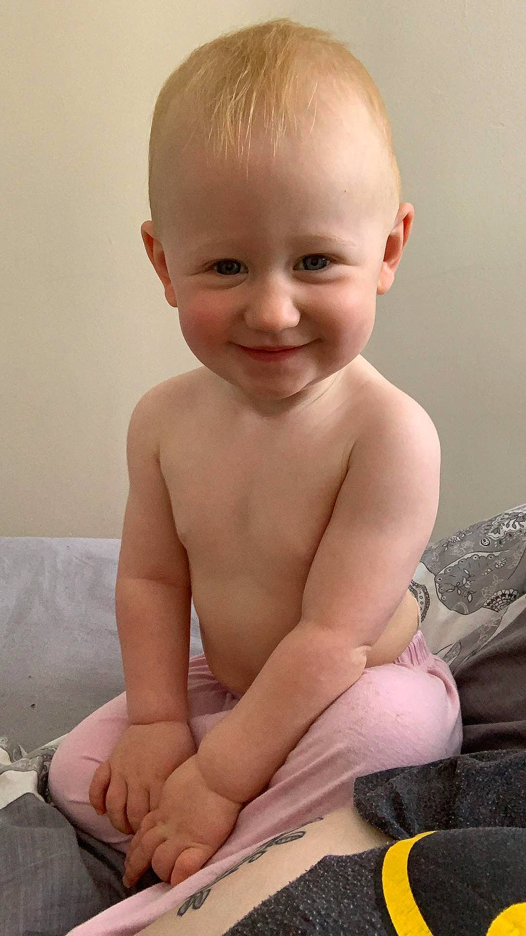 Ivy-mae joined the competition — help win amazing prizes! baby, cheek, chest, child, face, head, joy, leg, muscle, person, sitting, skin, smile, stomach, toddler