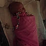 baby, blanket, sleeping, newborn, pacifier, infant, wrapped, cozy, soft, bed, resting, child, face, pink, quiet, indoors, peaceful, cute, person, lying_down
